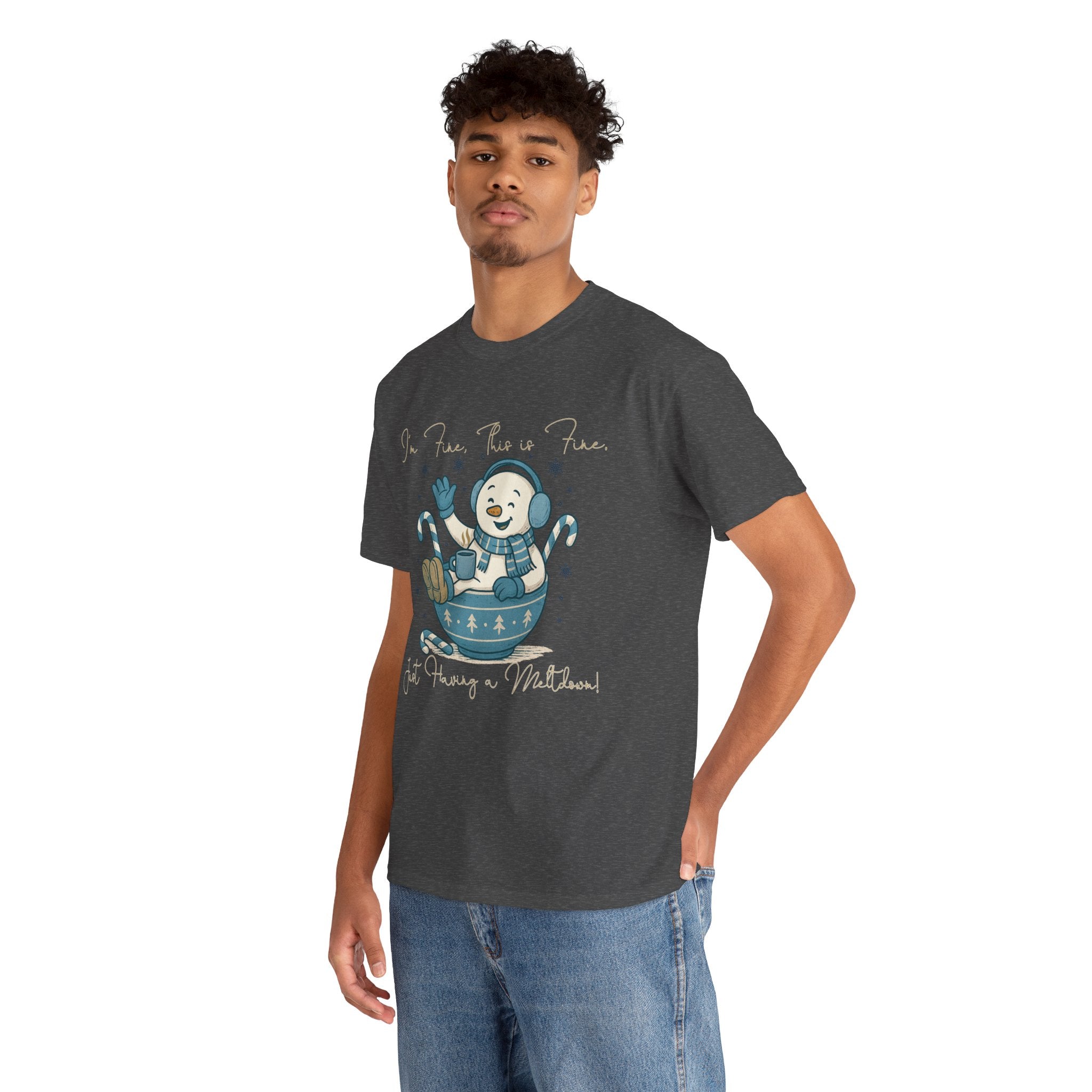 Snowman Hot Cocoa Unisex Cotton Tee