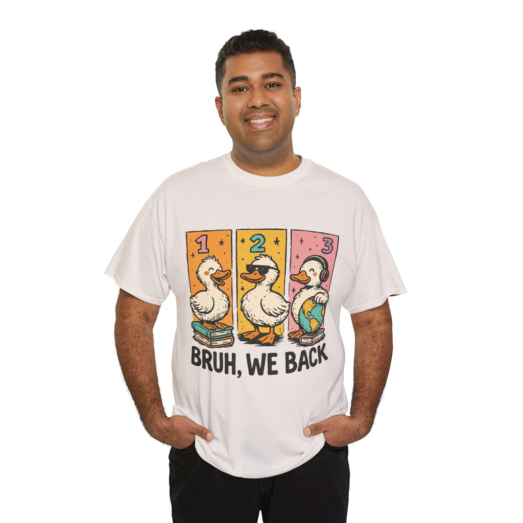 "BRUH WE BACK" Funny Animal Graphic Tee,