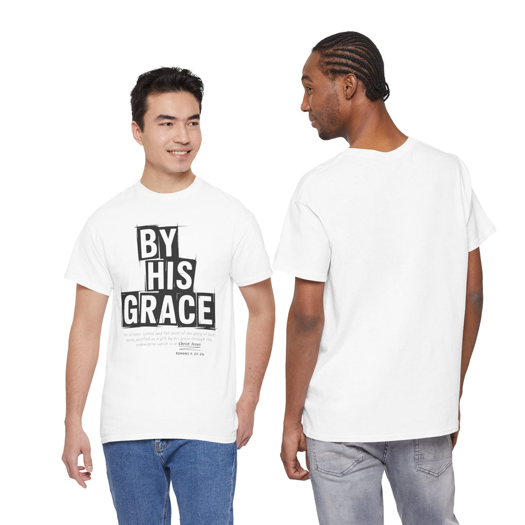 By His Grace tee — Minimalist Faith Christian Unisex Cotton T-Shirt