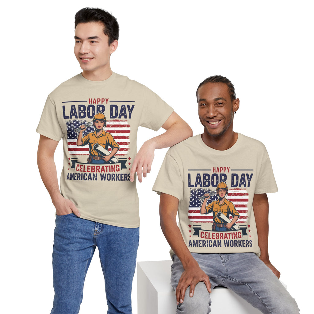 Happy US Labour Day T-Shirt - Unisex Heavy Cotton Tee
