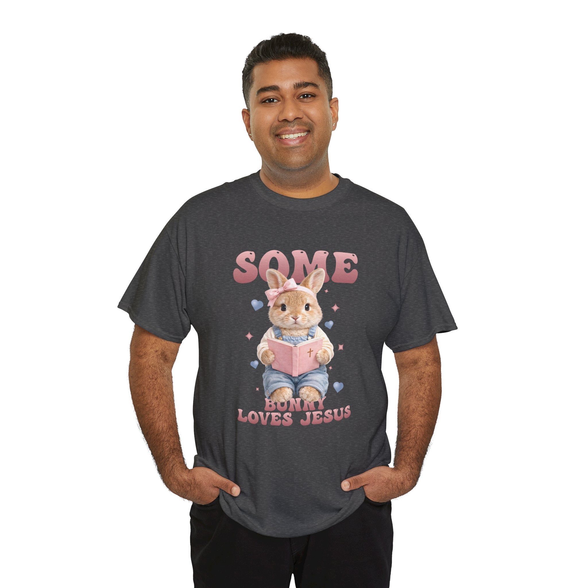 Some Bunny Loves Jesus Bunny Bible Unisex Cotton Tee