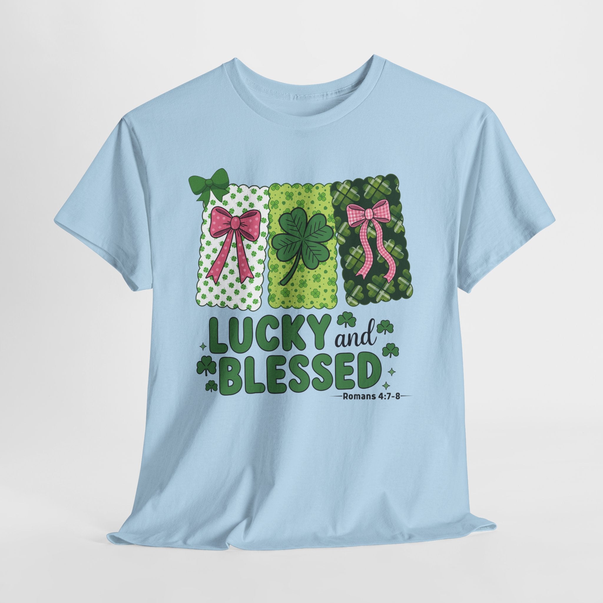Lucky and Blessed Clover Unisex Cotton Tee