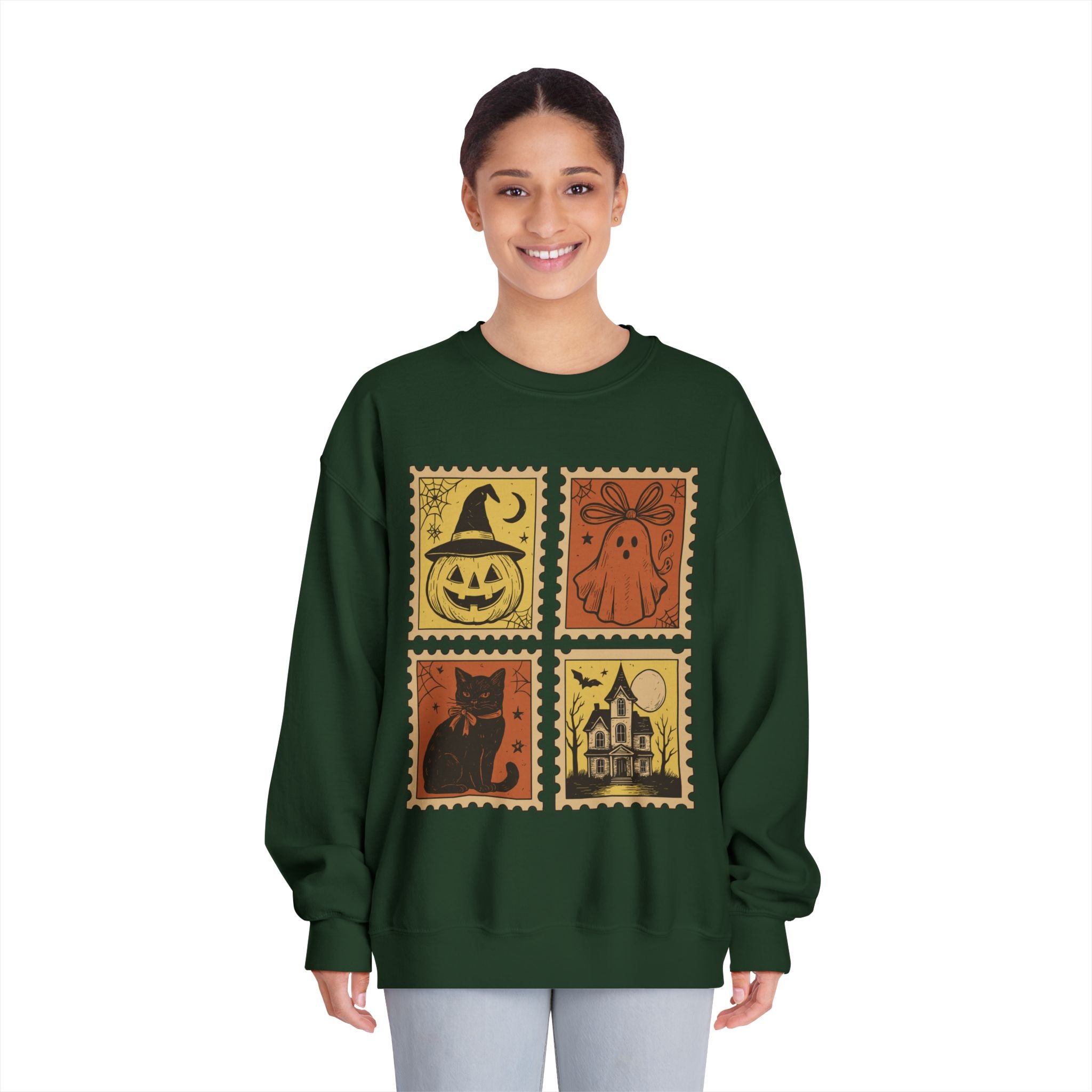 Halloween Vintage Stamp Sweatshirt-Unisex