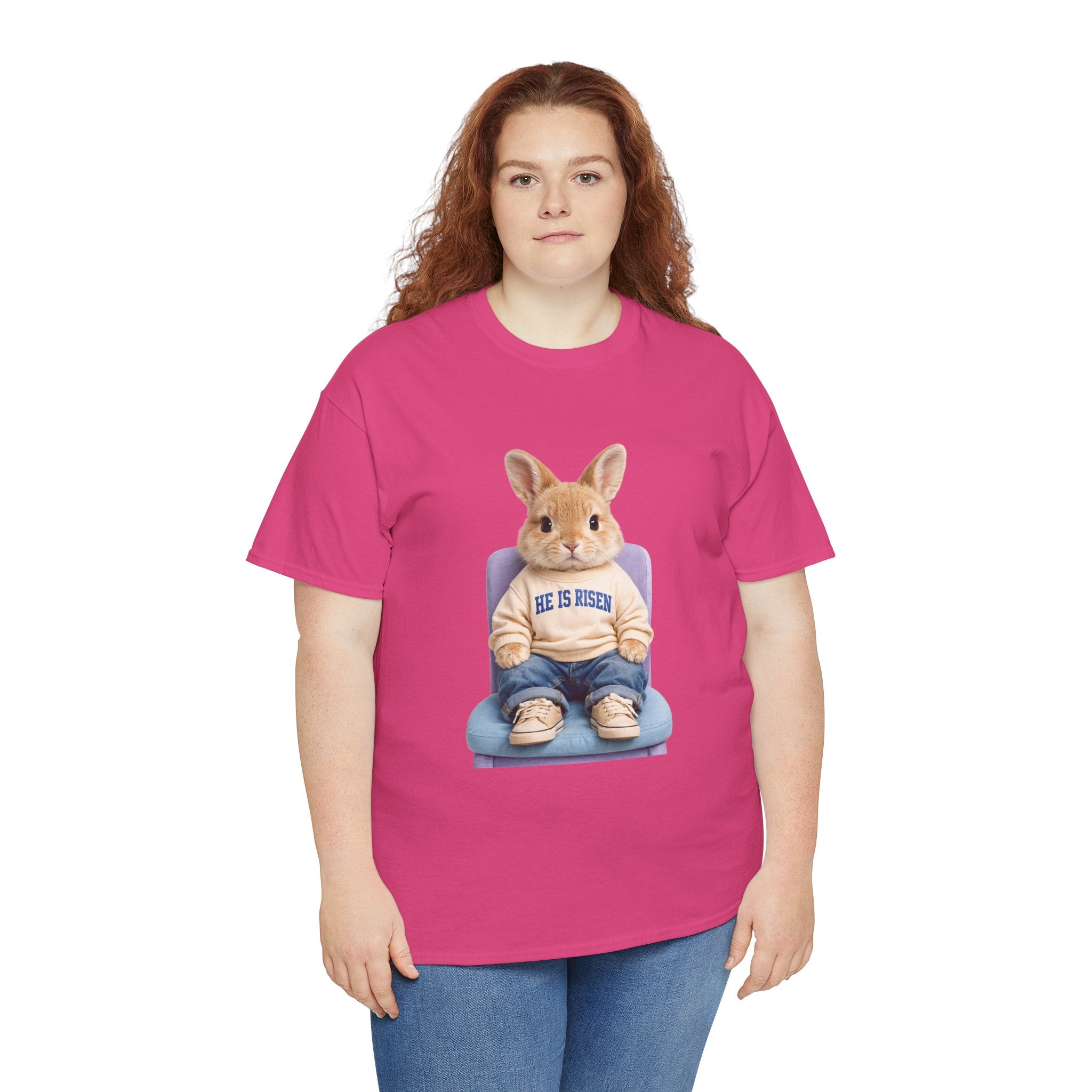 Easter 'He Is Risen' Bunny Unisex Cotton Tee