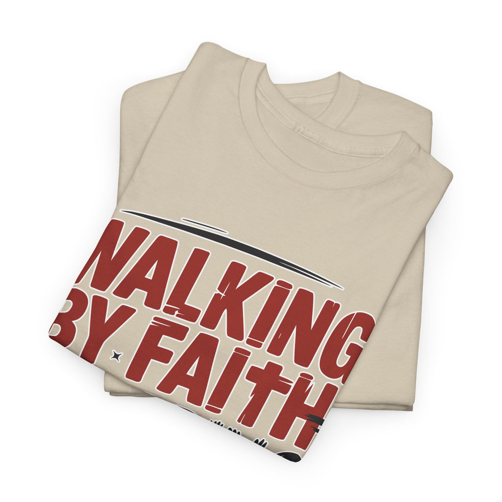 Walking by Faith, Tripping Constantly Unisex Cotton T-Shirt