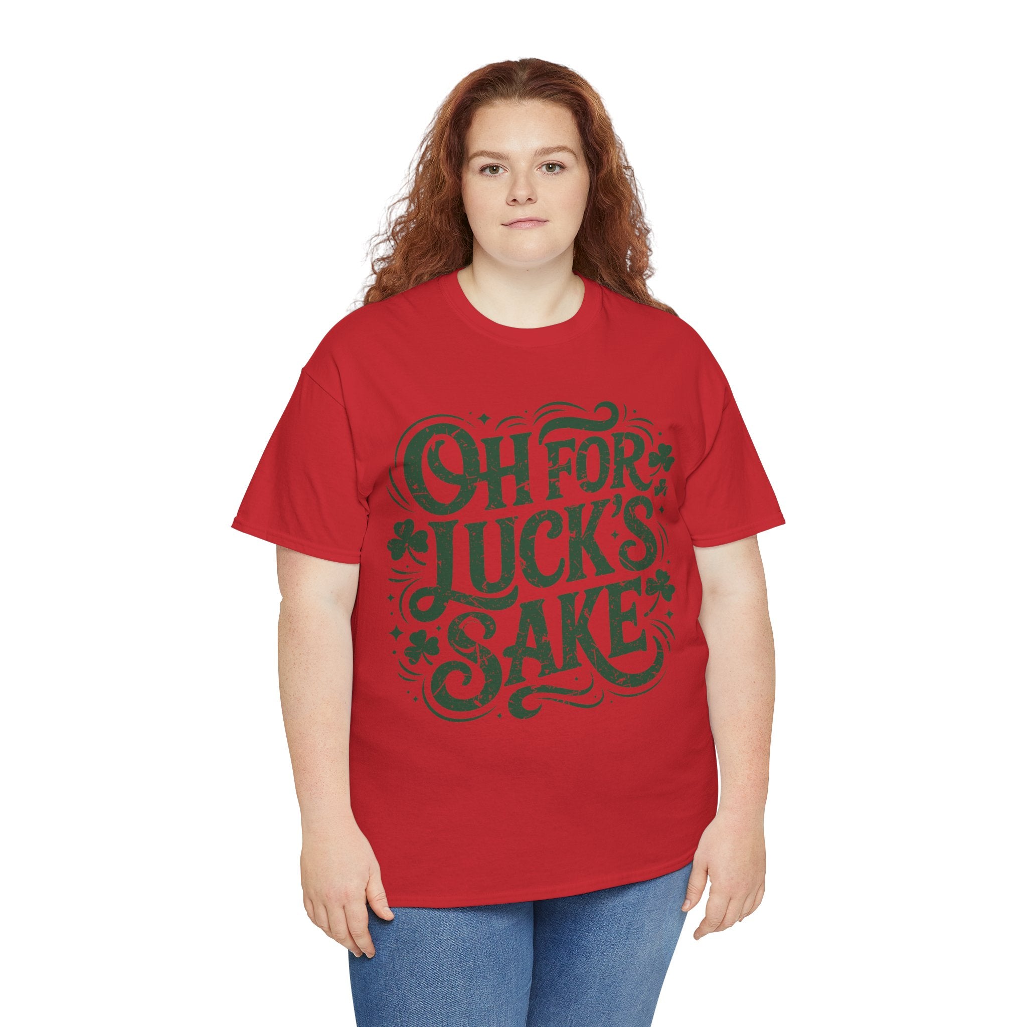 Oh for Luck's Sake Shamrock Unisex Cotton Tee