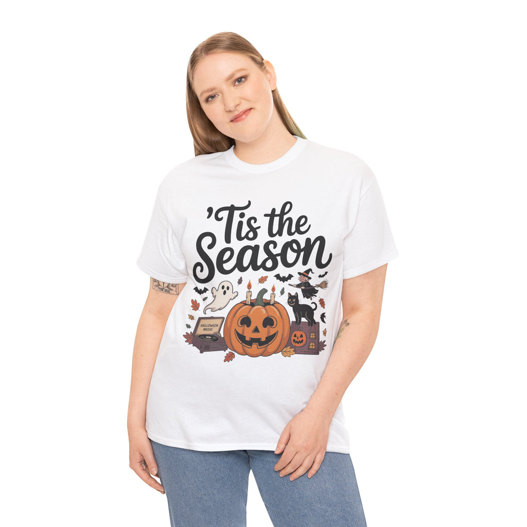 Holiday Season Unisex Cotton T-Shirt - Tis the Season Design