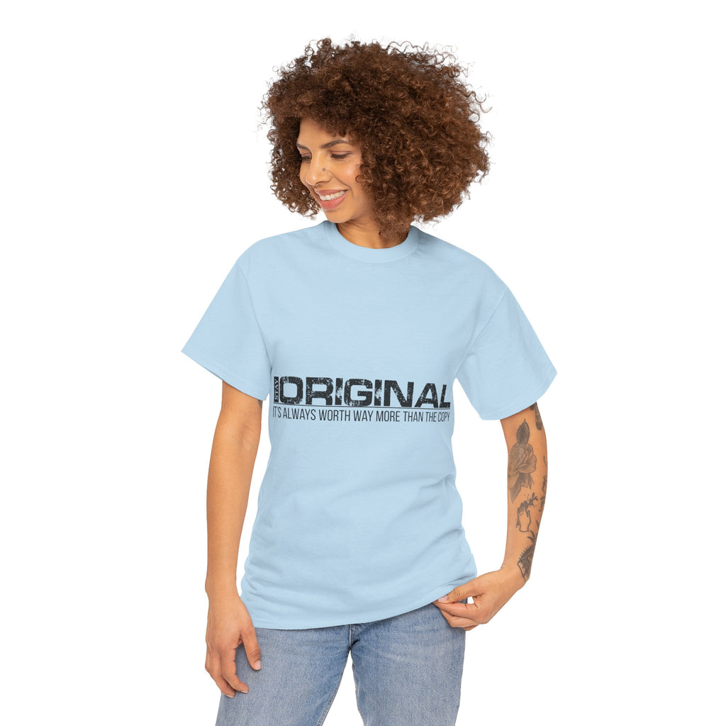STAY SILENT Minimalist Tee — Vertical Text Black Unisex Cotton Tee