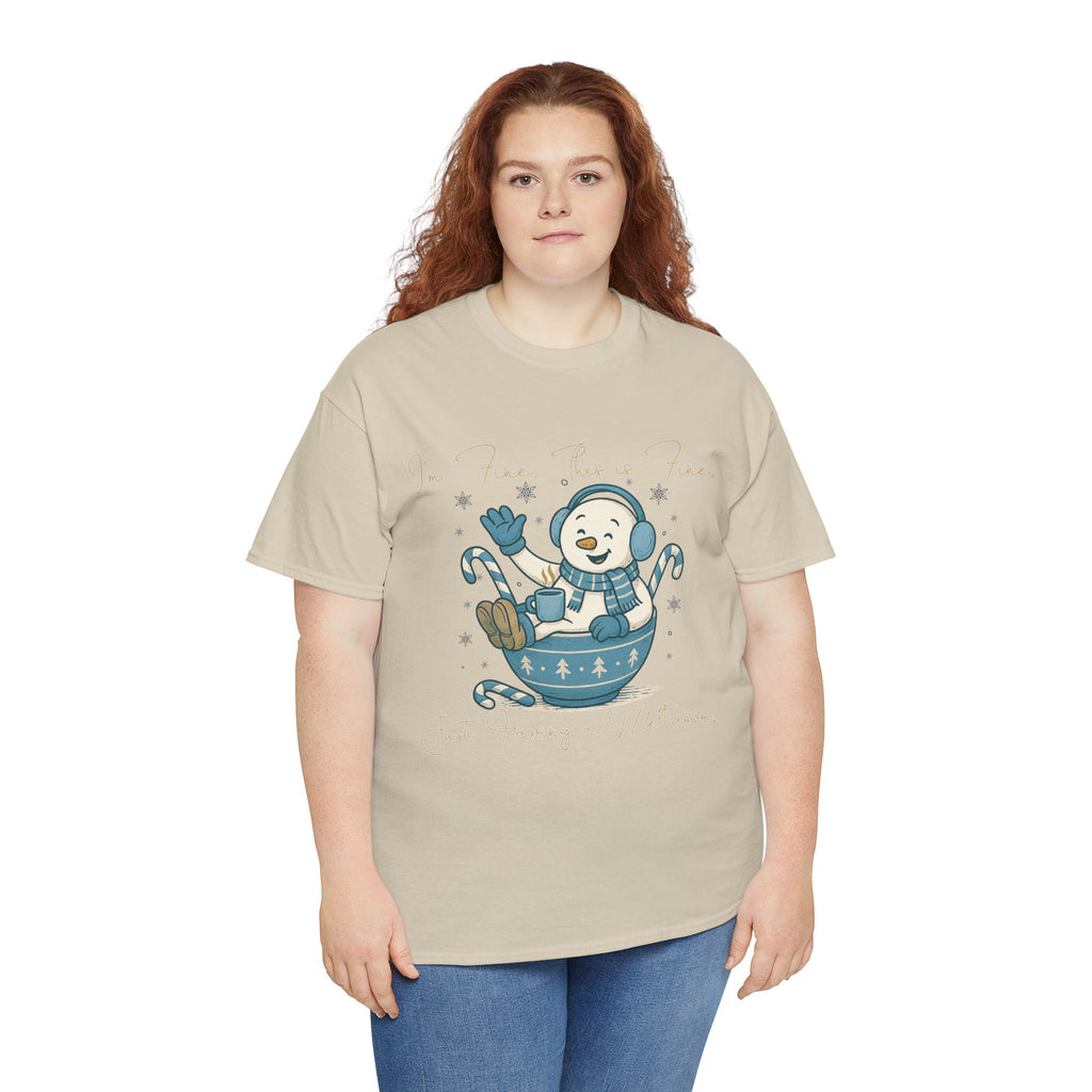 Snowman Hot Cocoa Unisex Cotton Tee