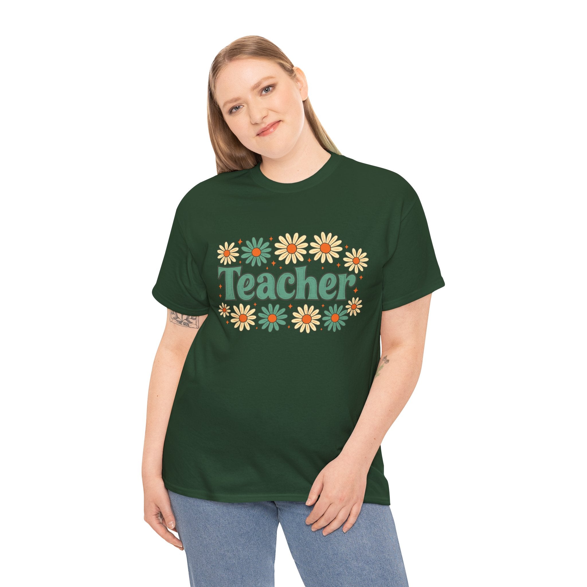 Floral Teacher Tee - Perfect Gift for Educators