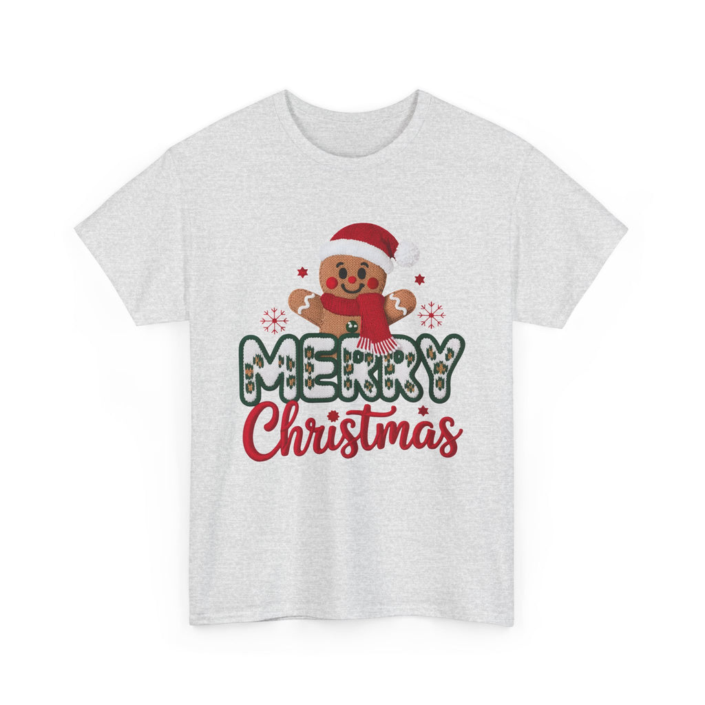 Gingerbread Santa 'Merry Christmas' Unisex Cotton Tee T-Shirt