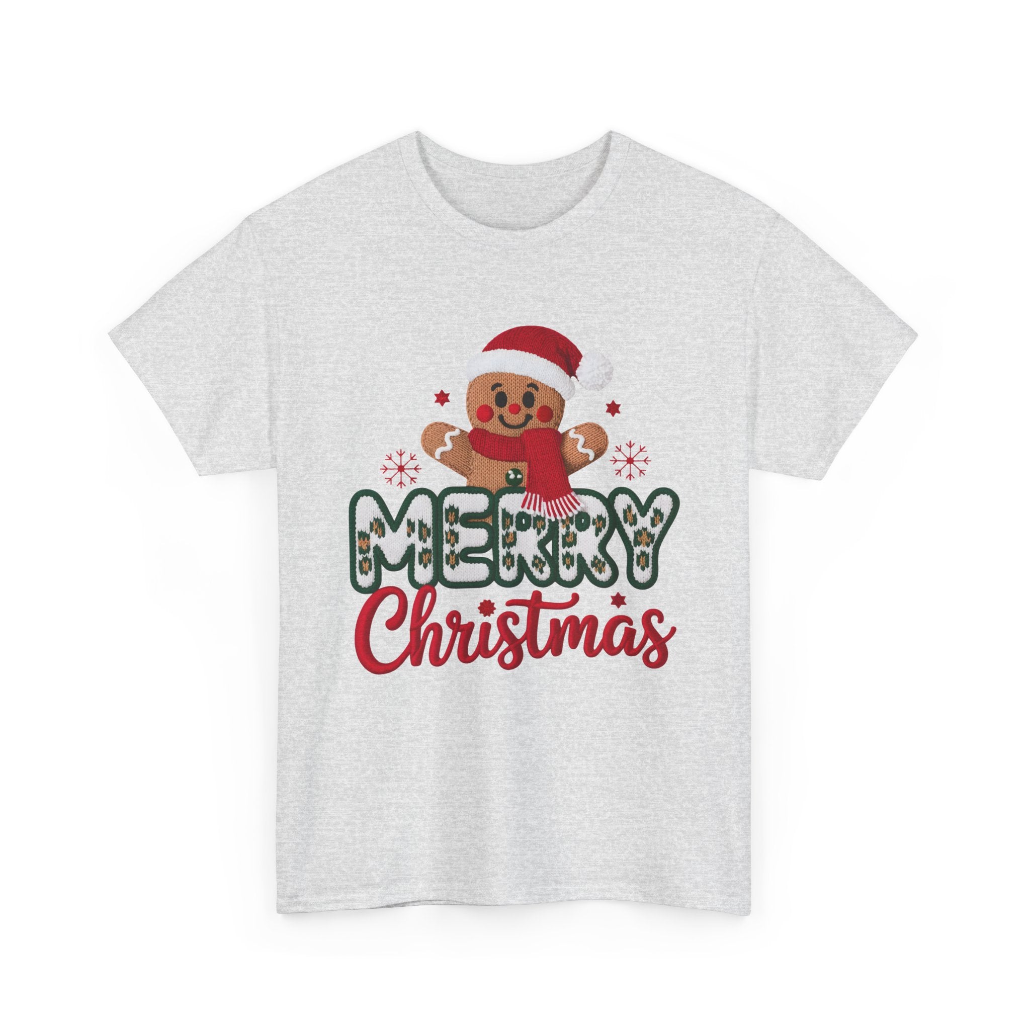 Gingerbread Santa 'Merry Christmas' Unisex Cotton Tee T-Shirt