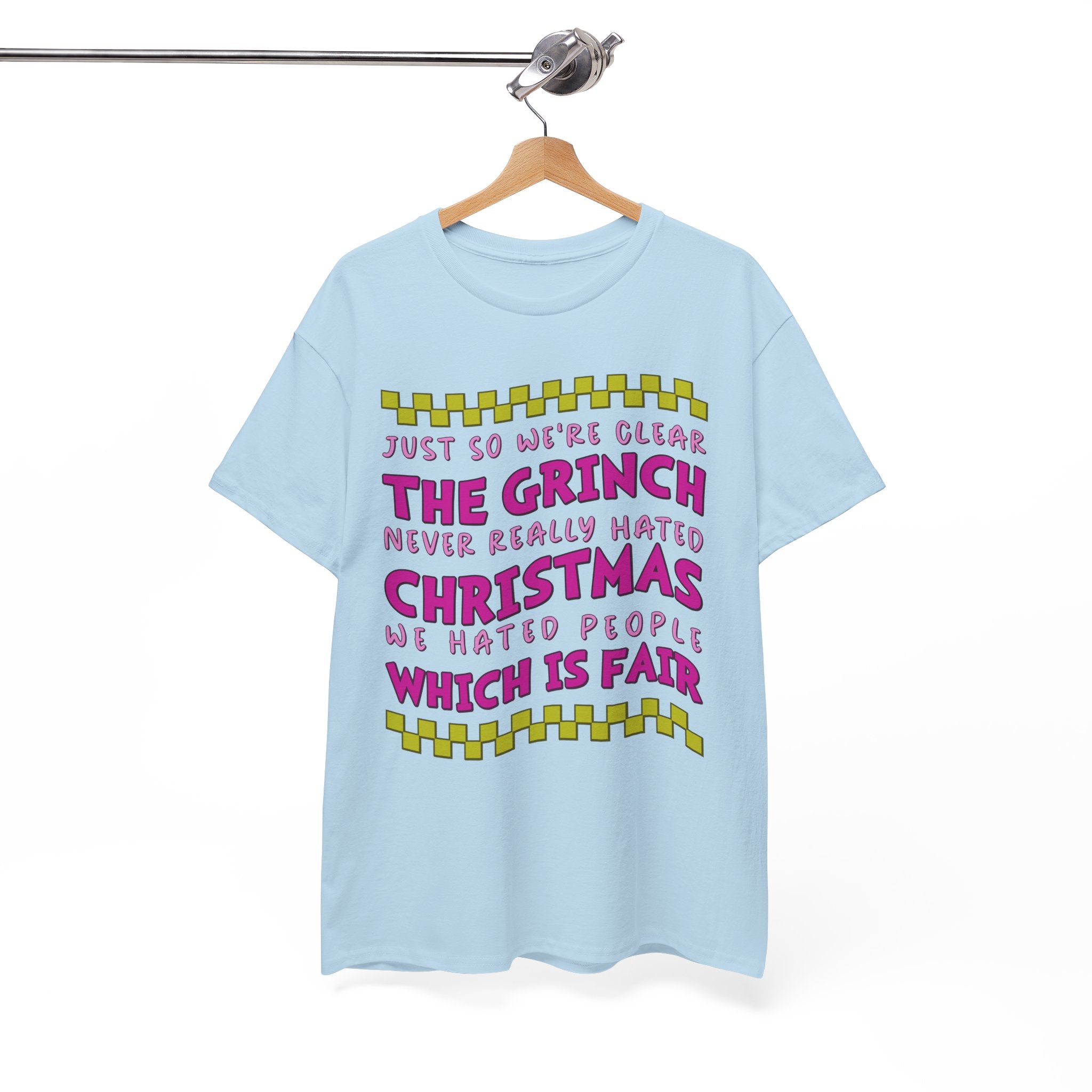 Grinch Never Hated Christmas Funny Unisex Cotton Tee