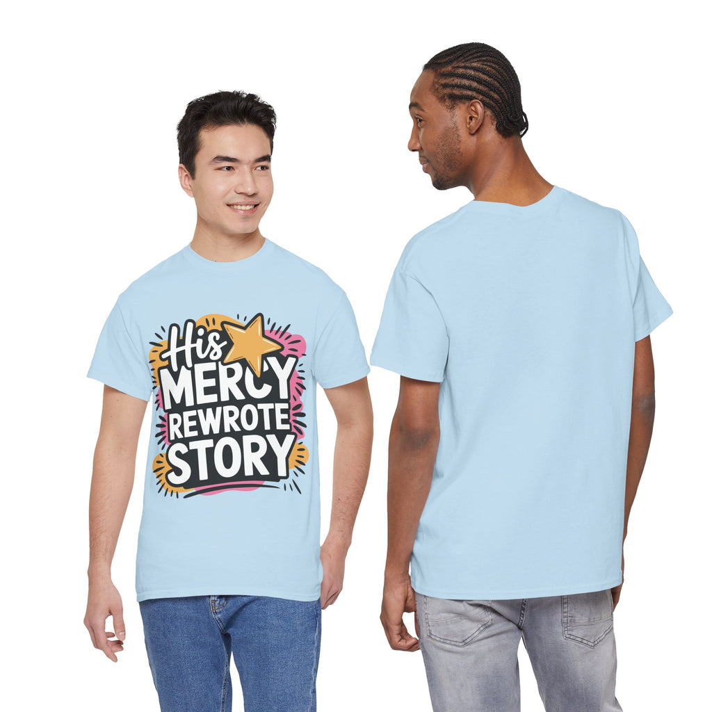His Mercy Rewrote My Story Tee — Retro Christian Graphic T-Shirt