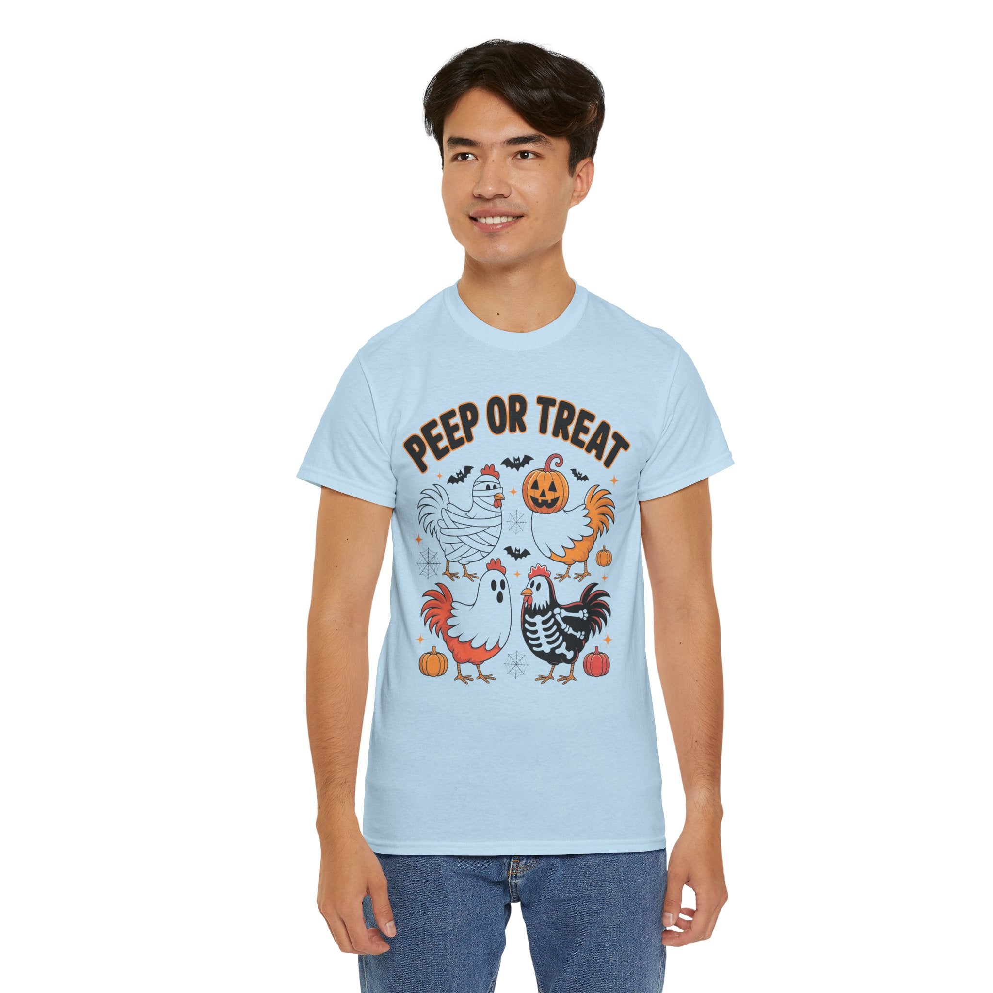Peep or Treat Halloween Unisex Cotton Tee