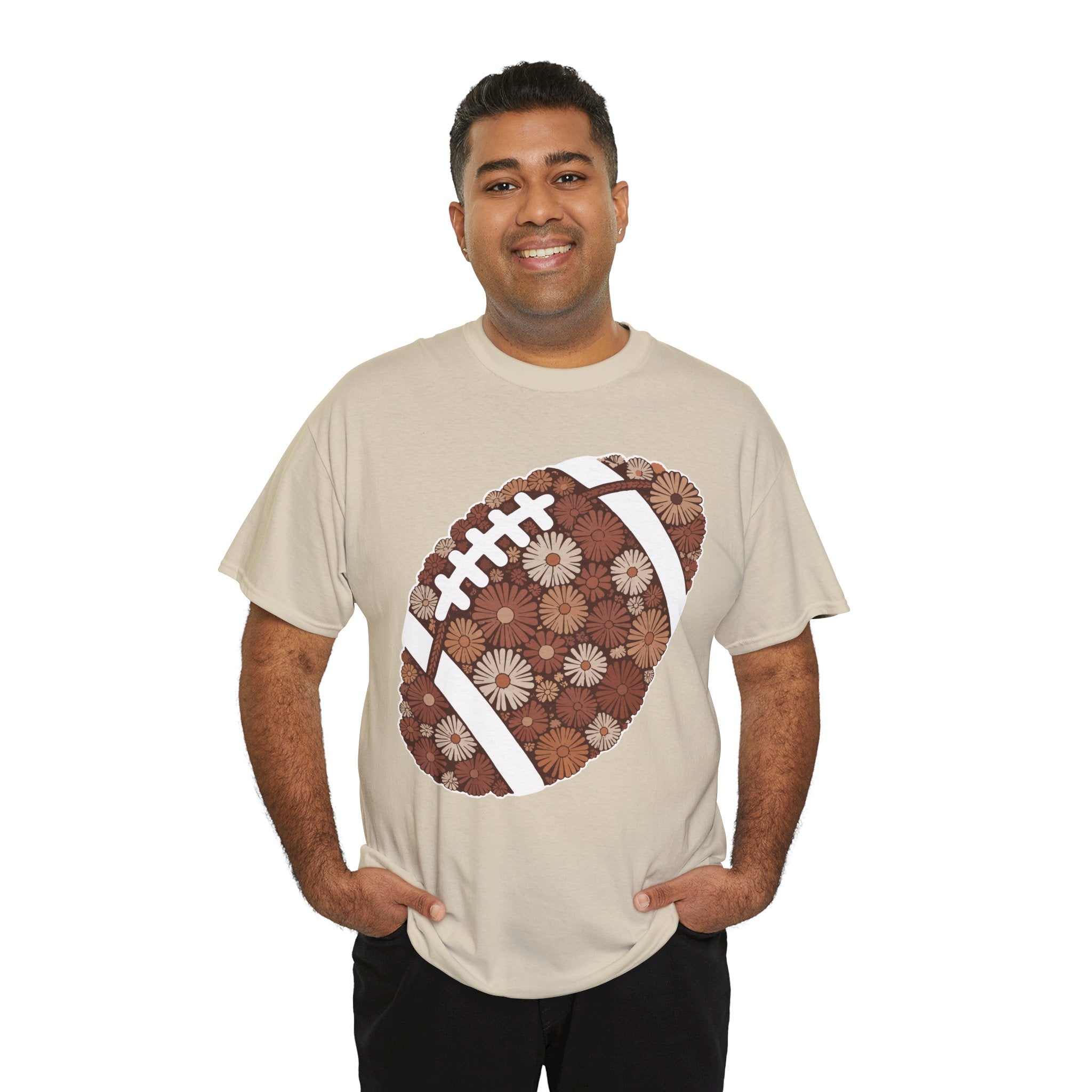 Game Day Touch Down Football Tee — Helmets, Flags & Cheer Icons Unisex Cotton Tee