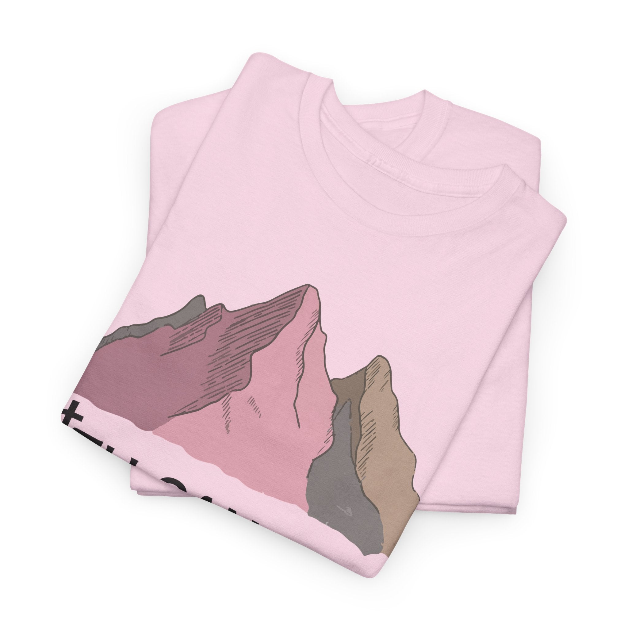 Faith Can Move Mountains Mountain Tee — Pastel Inspirational Christian Unisex Cotton T-Shirt