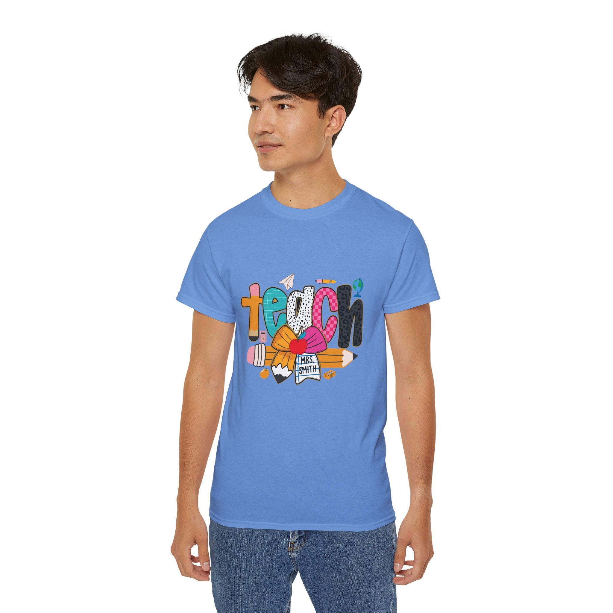 Colorful Teach Graphic Tee for Educators