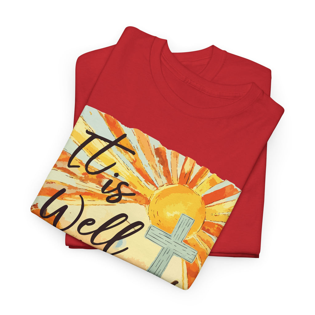 It Is Well With My Soul Pumpkin Sunrise Unisex Cotton T-Shirt