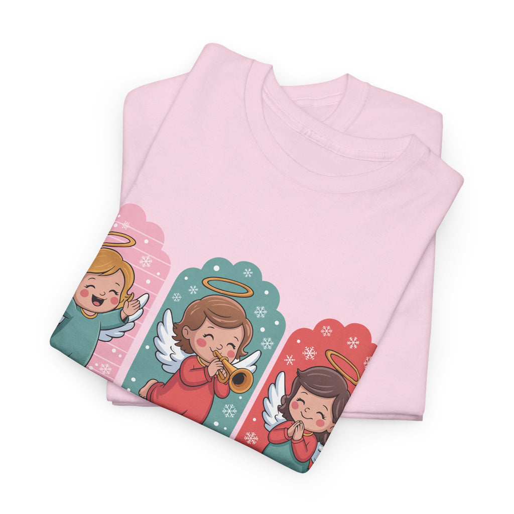 Hark! The Herald Angels Sing Tee — Three Singing Angels Christmas Unisex Cotton T-Shirt