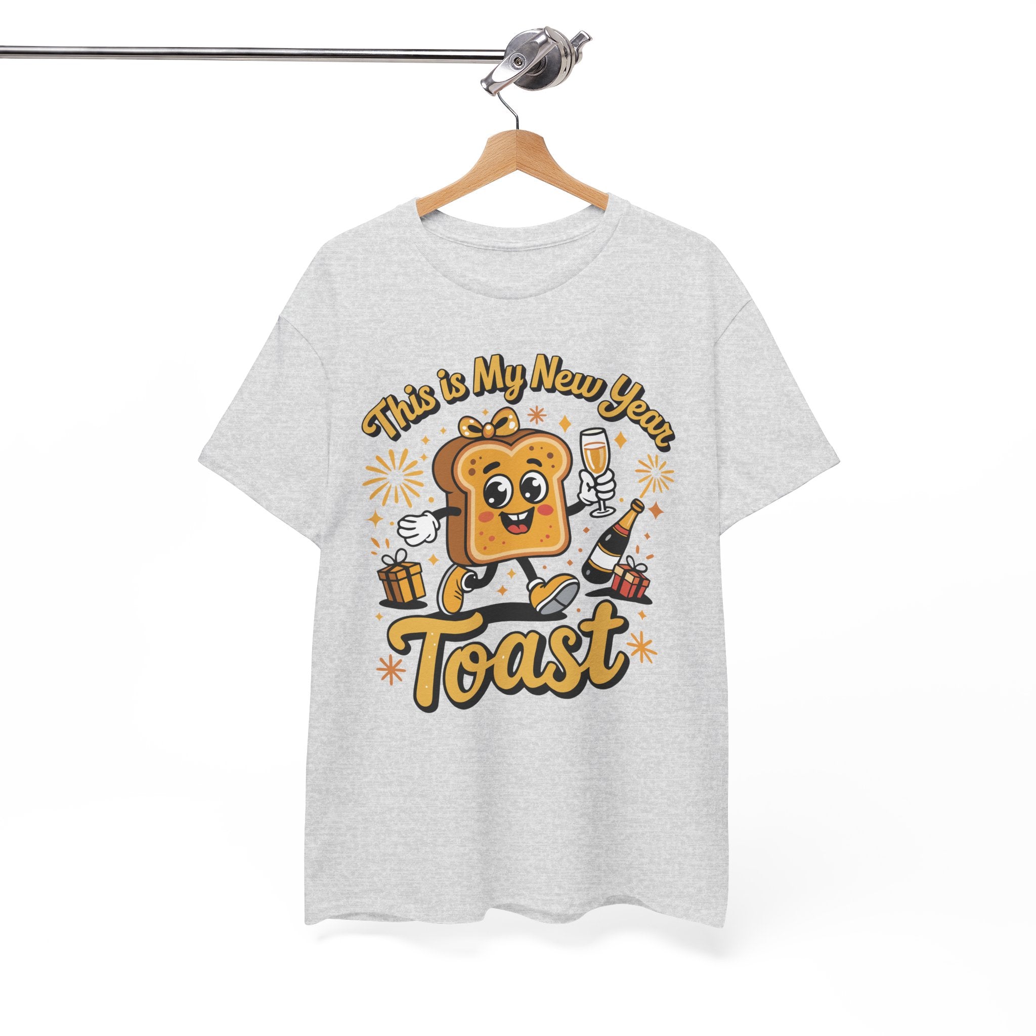 New Year Toast T-Shirt — "This Is My New Year Toast" Champagne & Fireworks Unisex Cotton Tee