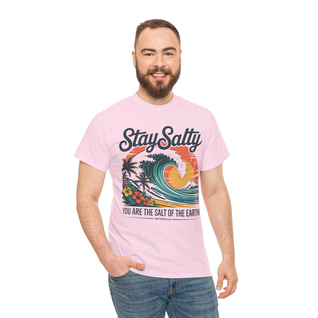 Stay Salty Beach Tee — "You are the salt of the earth (Matthew 5:13)"Unisex Cotton Tee