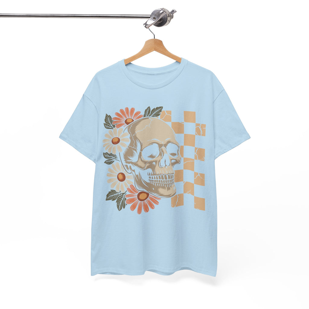 Skull Daisy Unisex Cotton Tshirt