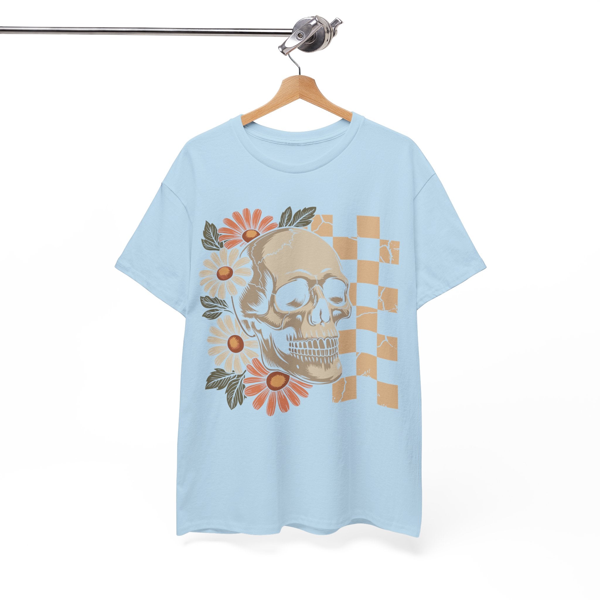 Skull Daisy Unisex Cotton Tshirt
