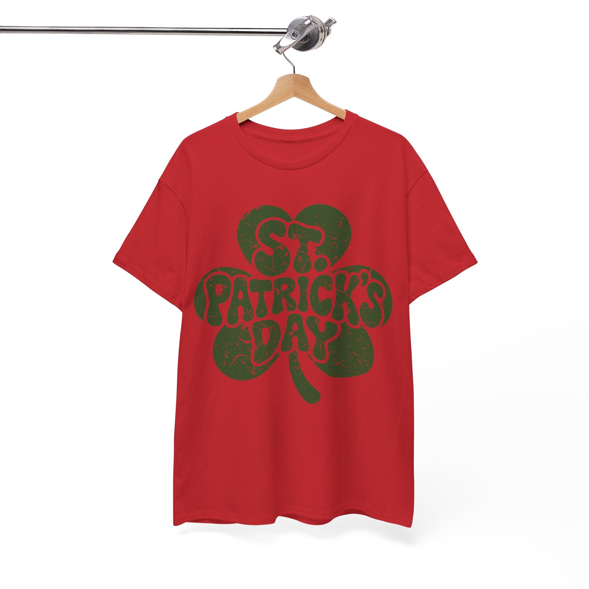 St. Patrick's Day Shamrock Tee — Retro Bubble Lettering Unisex Cotton Tee