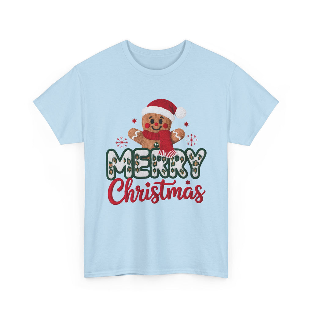 Gingerbread Santa 'Merry Christmas' Unisex Cotton Tee T-Shirt