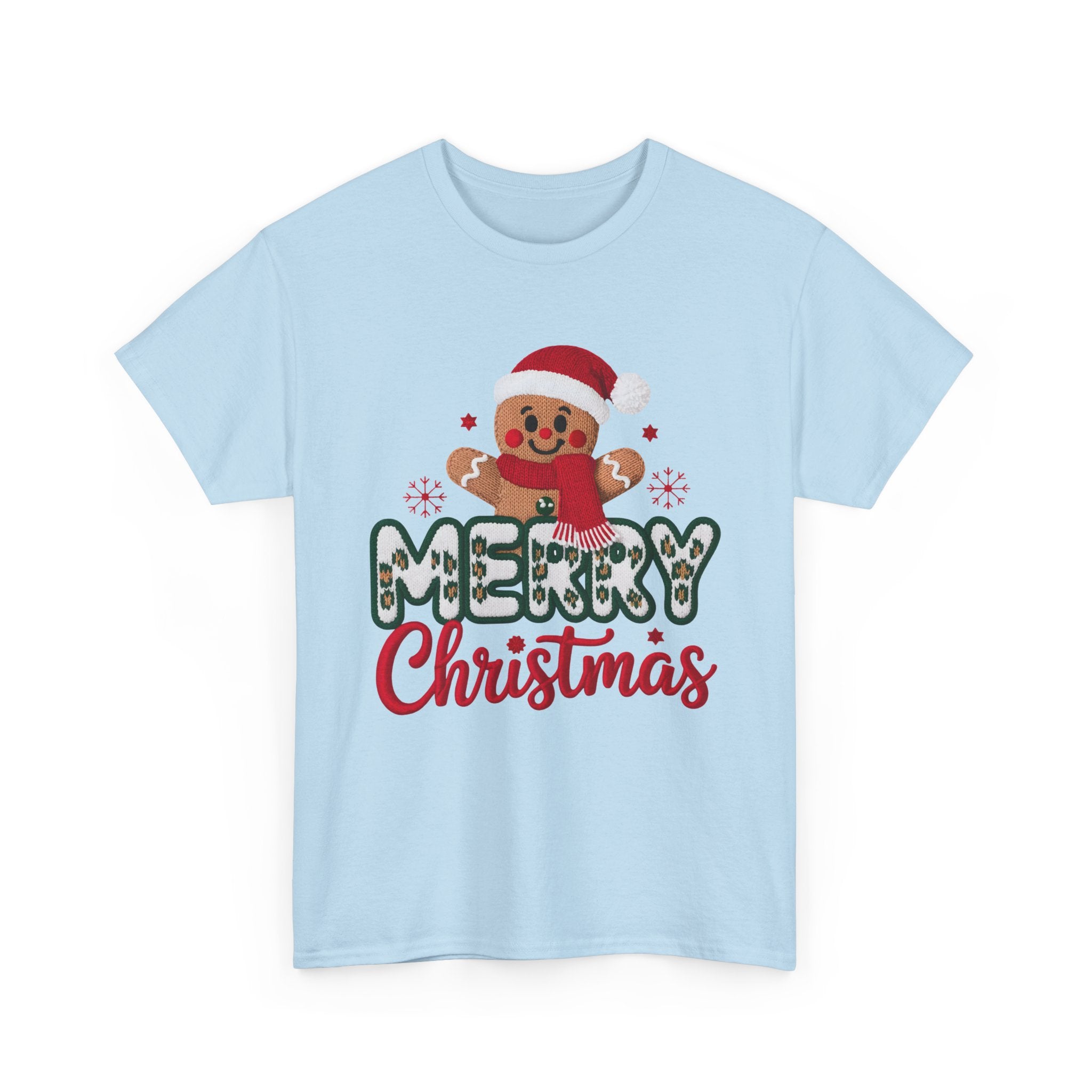 Gingerbread Santa 'Merry Christmas' Unisex Cotton Tee T-Shirt
