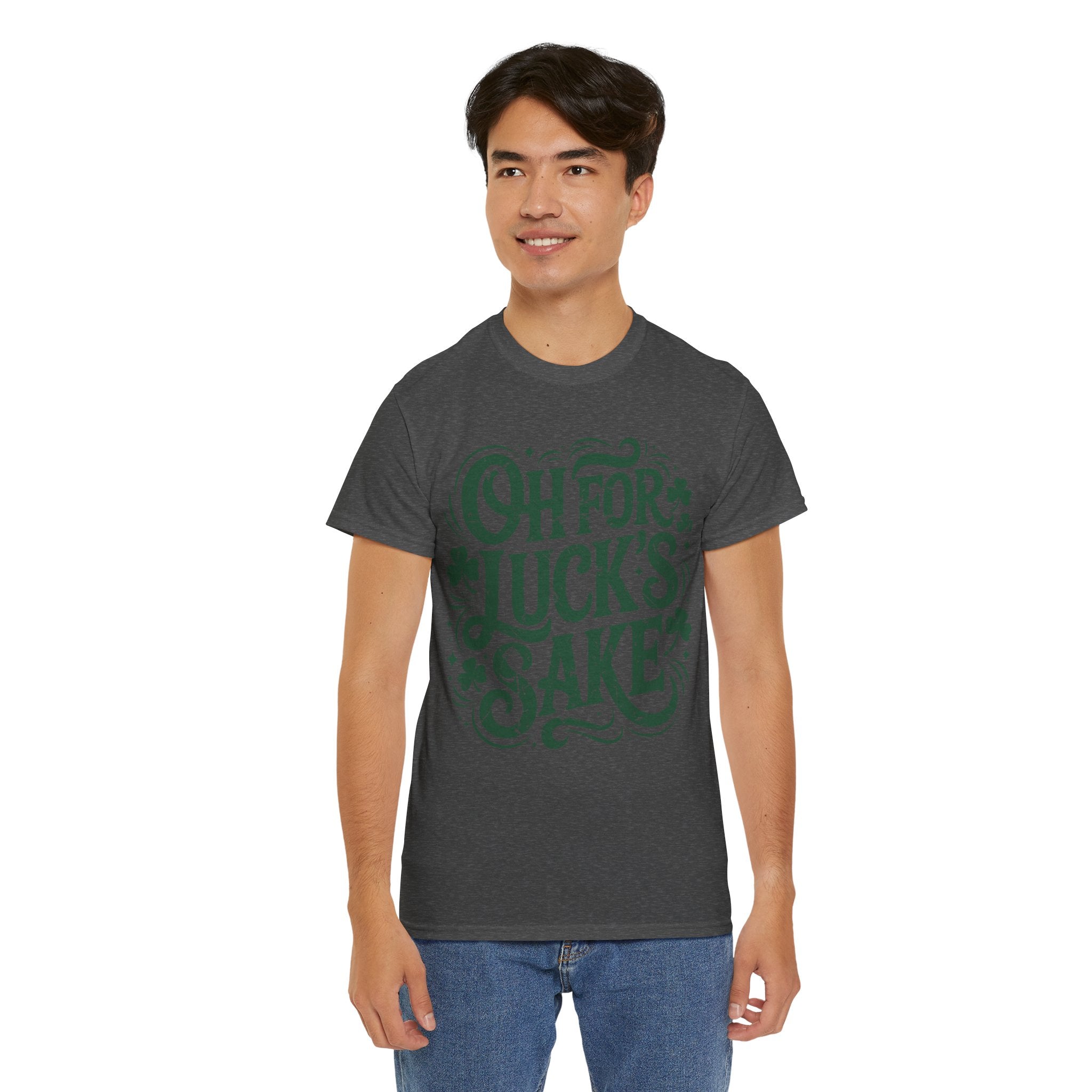 Oh for Luck's Sake Shamrock Unisex Cotton Tee