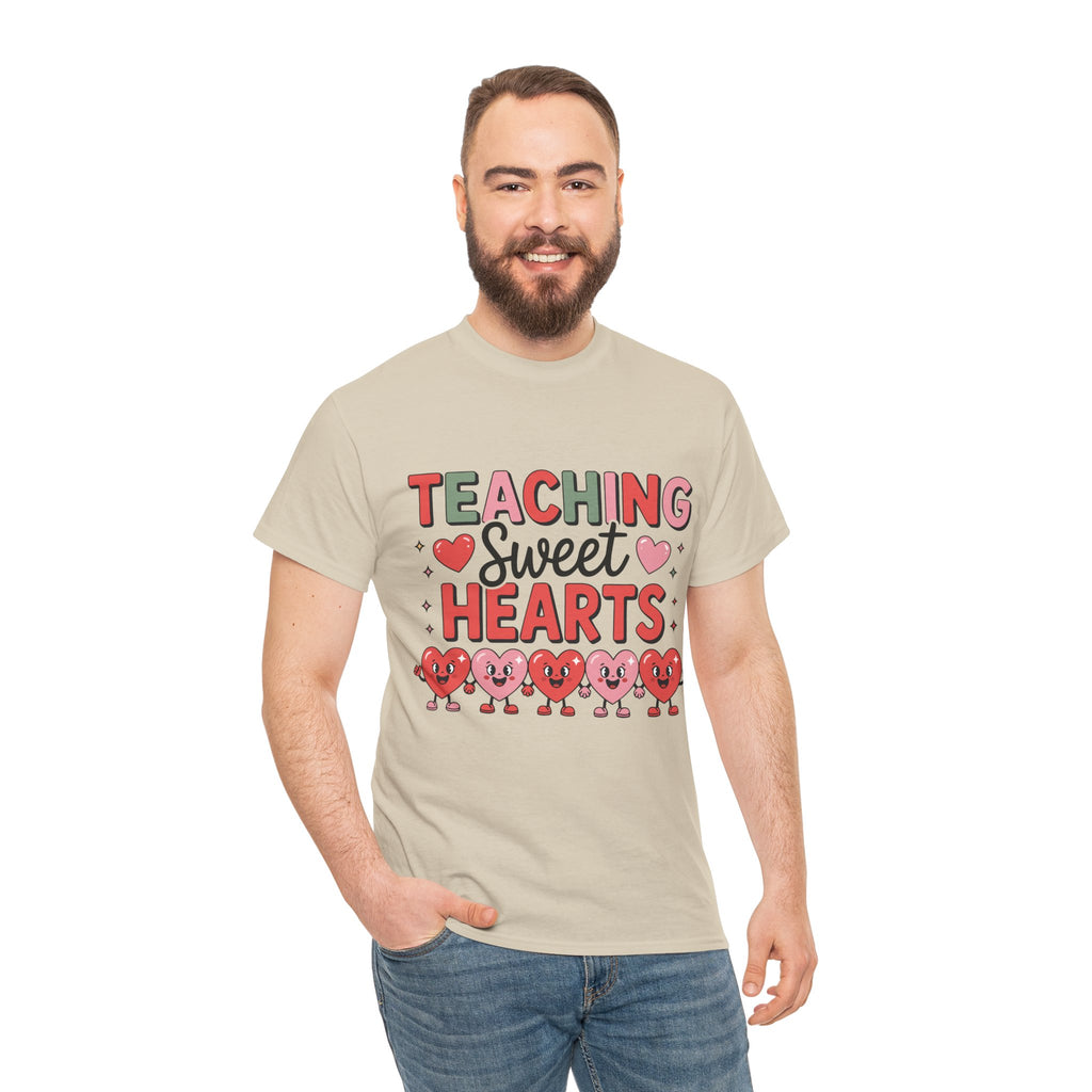 Teaching Sweet Hearts Valentine Teacher Unisex Cotton T-Shirt