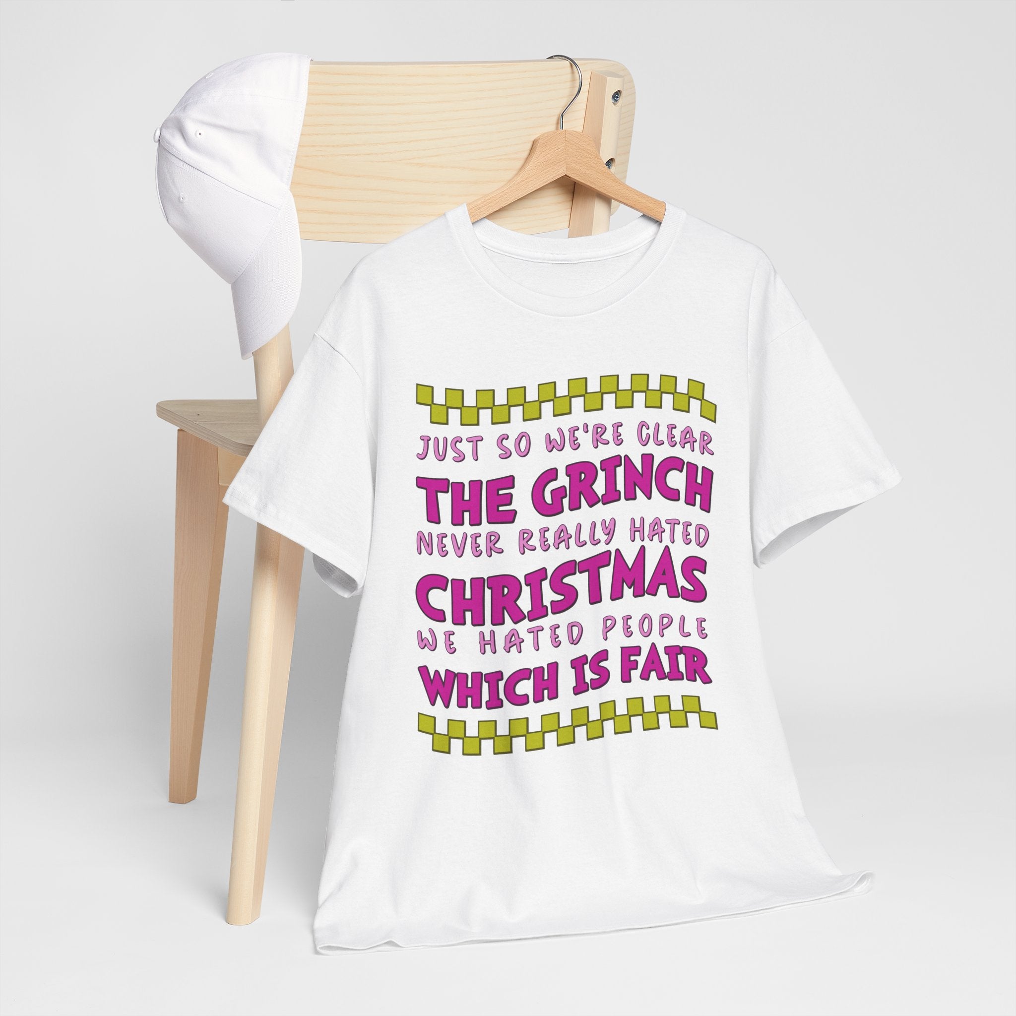 Grinch Never Hated Christmas Funny Unisex Cotton Tee