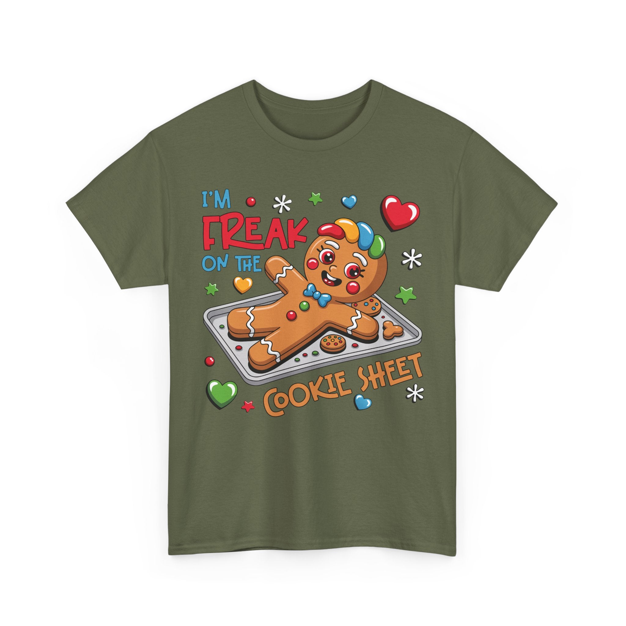 Gingerbread ‘I’m Freak on the Cookie Sheet’ Unisex Cotton Tee