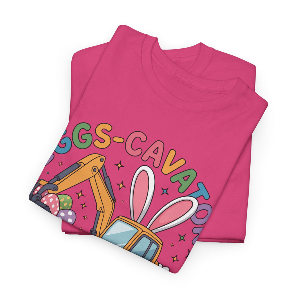 Easter 'Eggs-cavator Crew' Kids Tee — Excavator Bunny & Eggs Unisex Cotton Tee