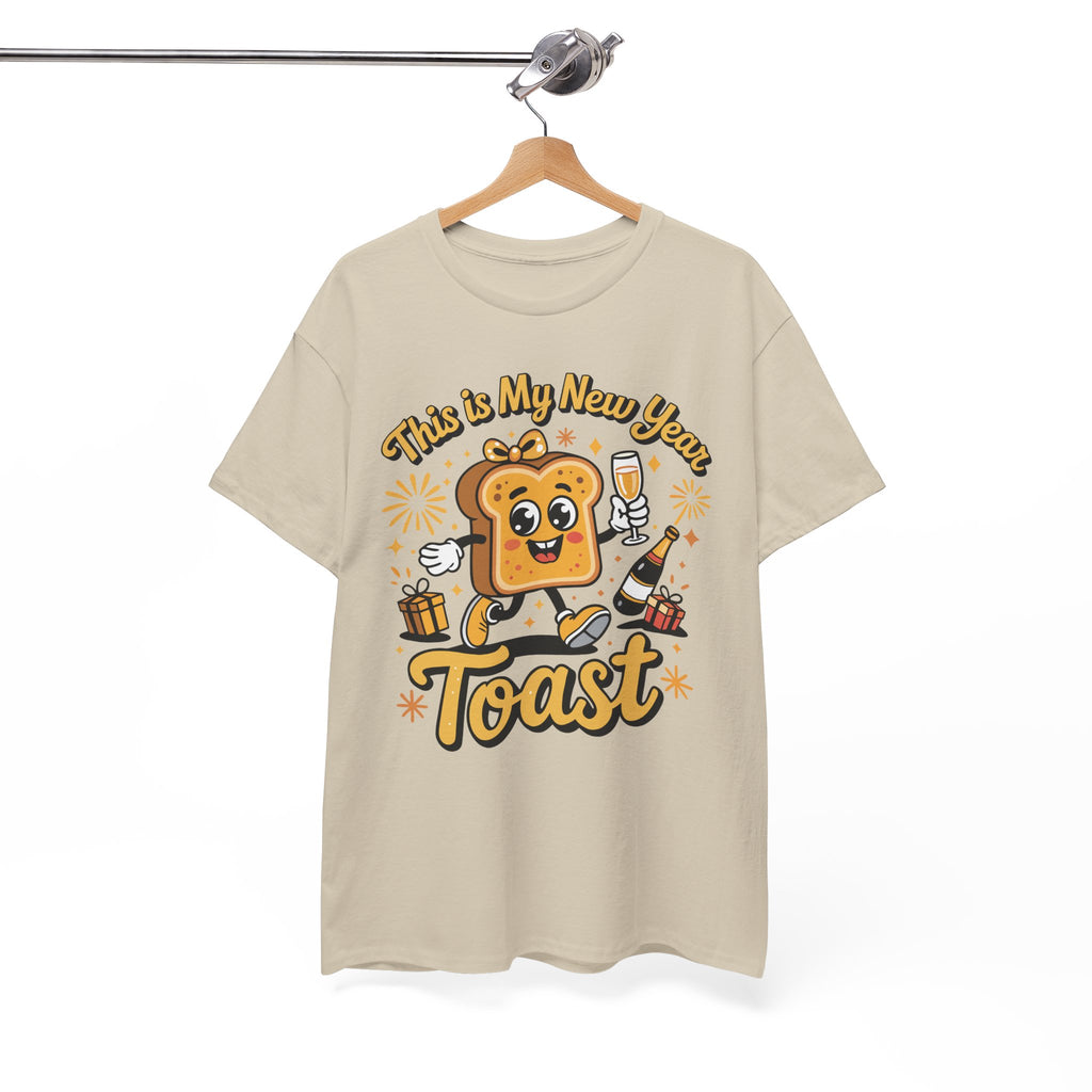 New Year Toast T-Shirt — "This Is My New Year Toast" Champagne & Fireworks Unisex Cotton Tee