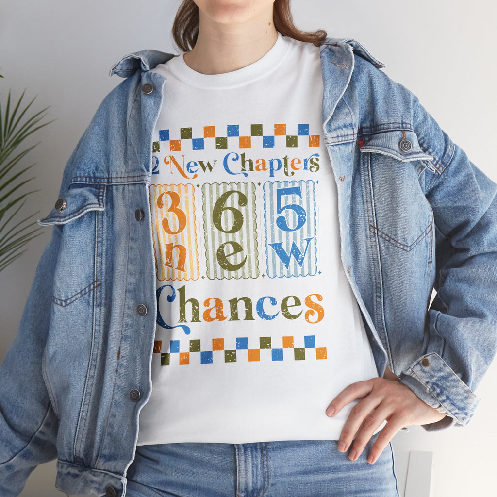 12 New Chapters 365 New Chances Vintage Tee — Fresh Start Inspirational Unisex Cotton Tee