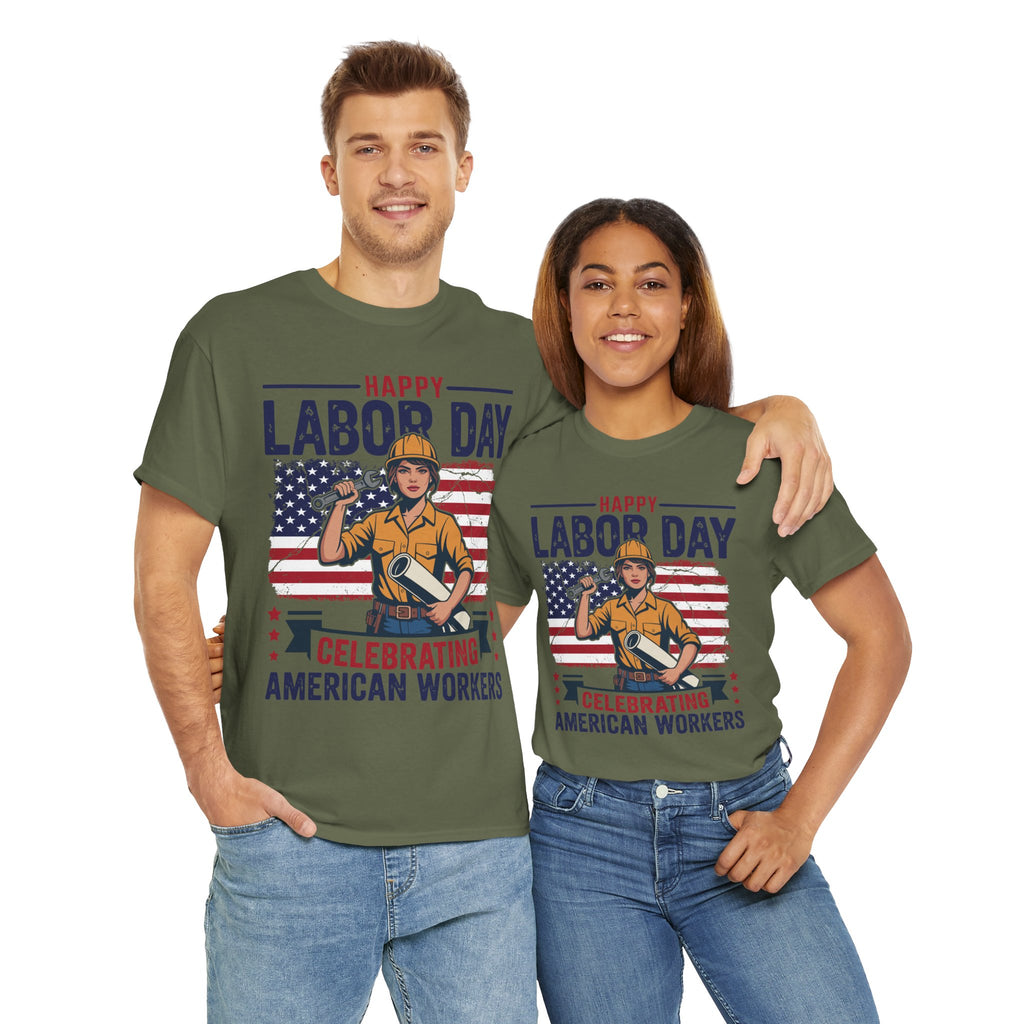Happy US Labour Day T-Shirt - Unisex Heavy Cotton Tee