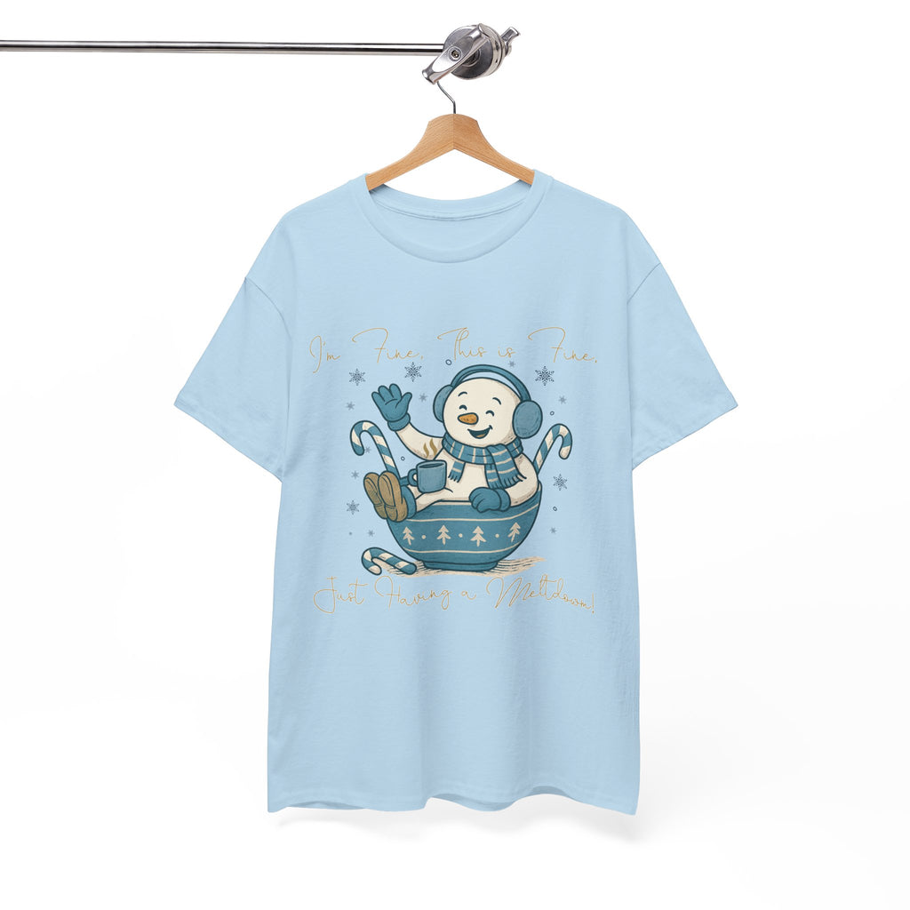 Snowman Hot Cocoa Unisex Cotton Tee