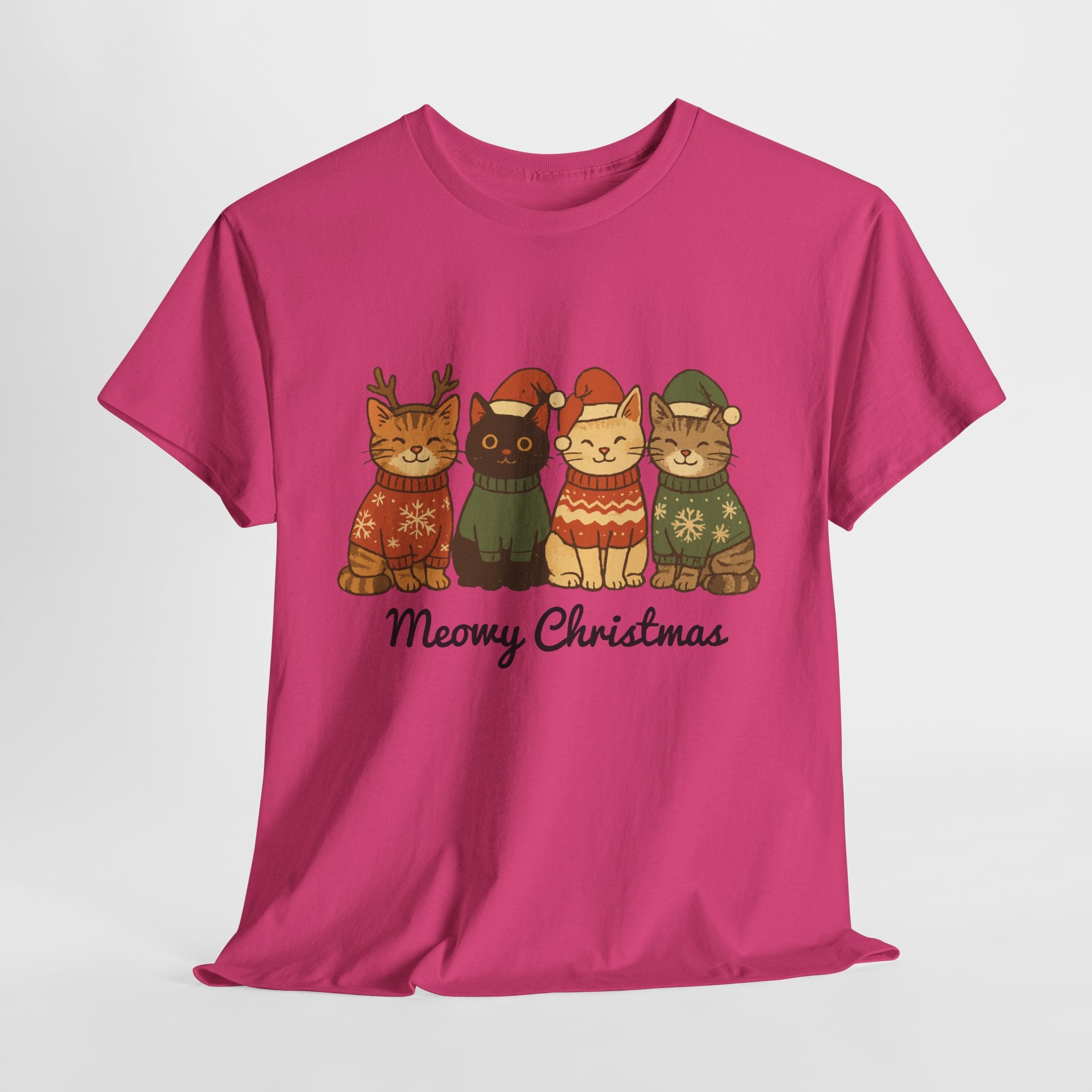 Christmas Cats Unisex Cotton Tee
