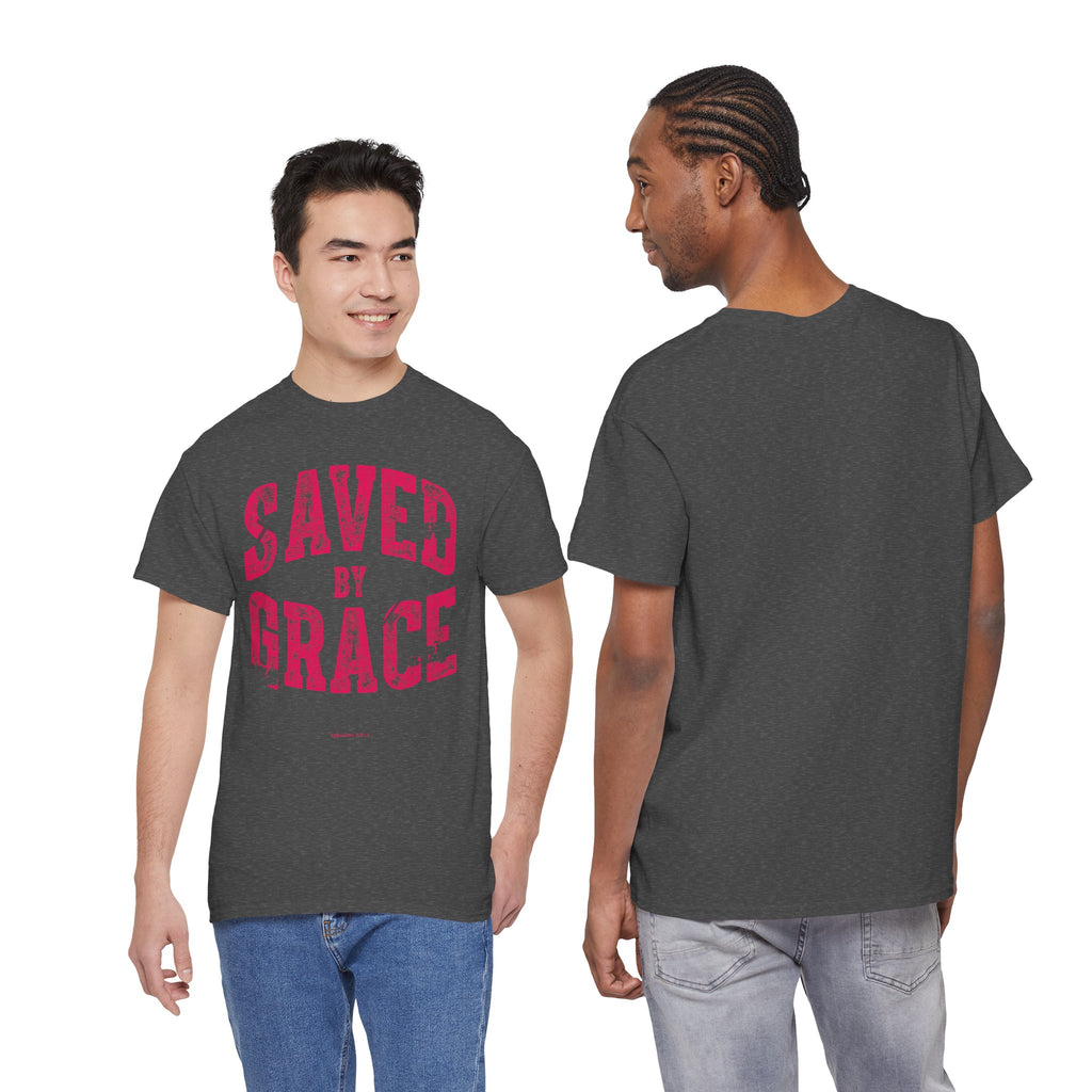 Saved by Grace Ephesians 2:8-9 Unisex Cotton T-Shirt