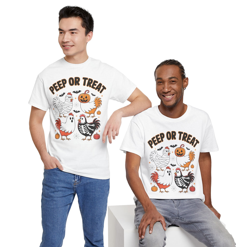 Peep or Treat Halloween Unisex Cotton Tee