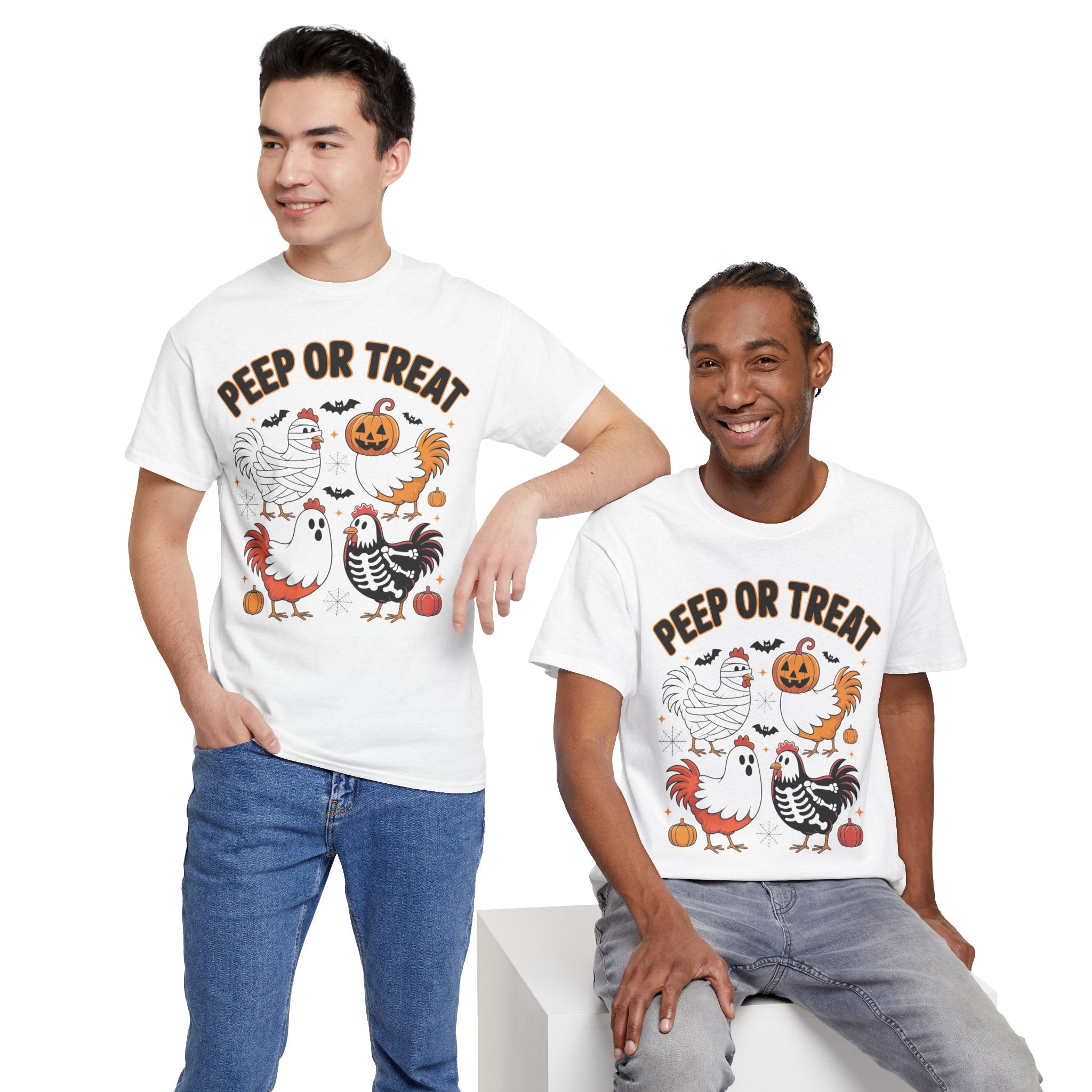 Peep or Treat Halloween Unisex Cotton Tee