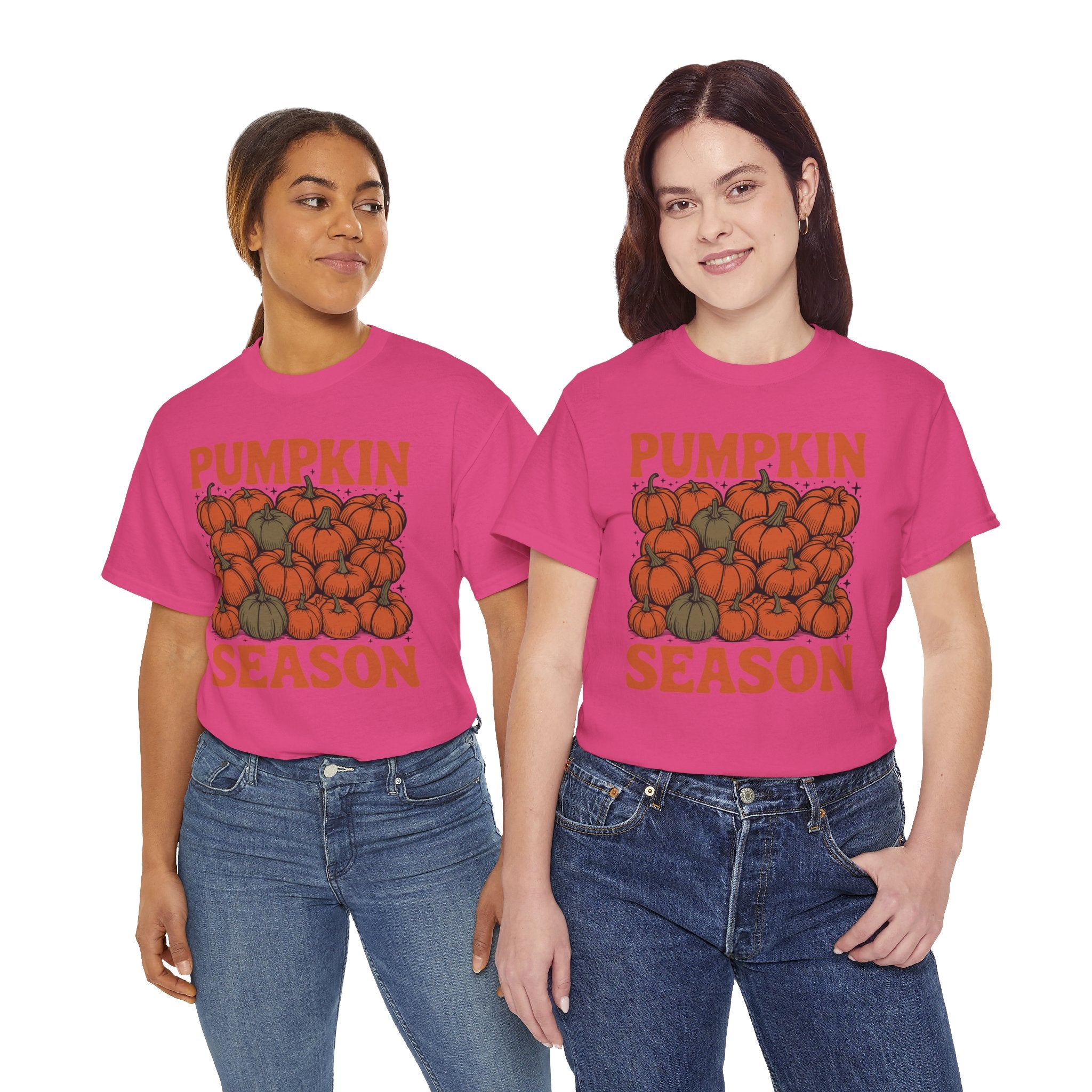 Pumpkin Season Tee — Fall Pumpkin Pile Unisex Cotton Tee