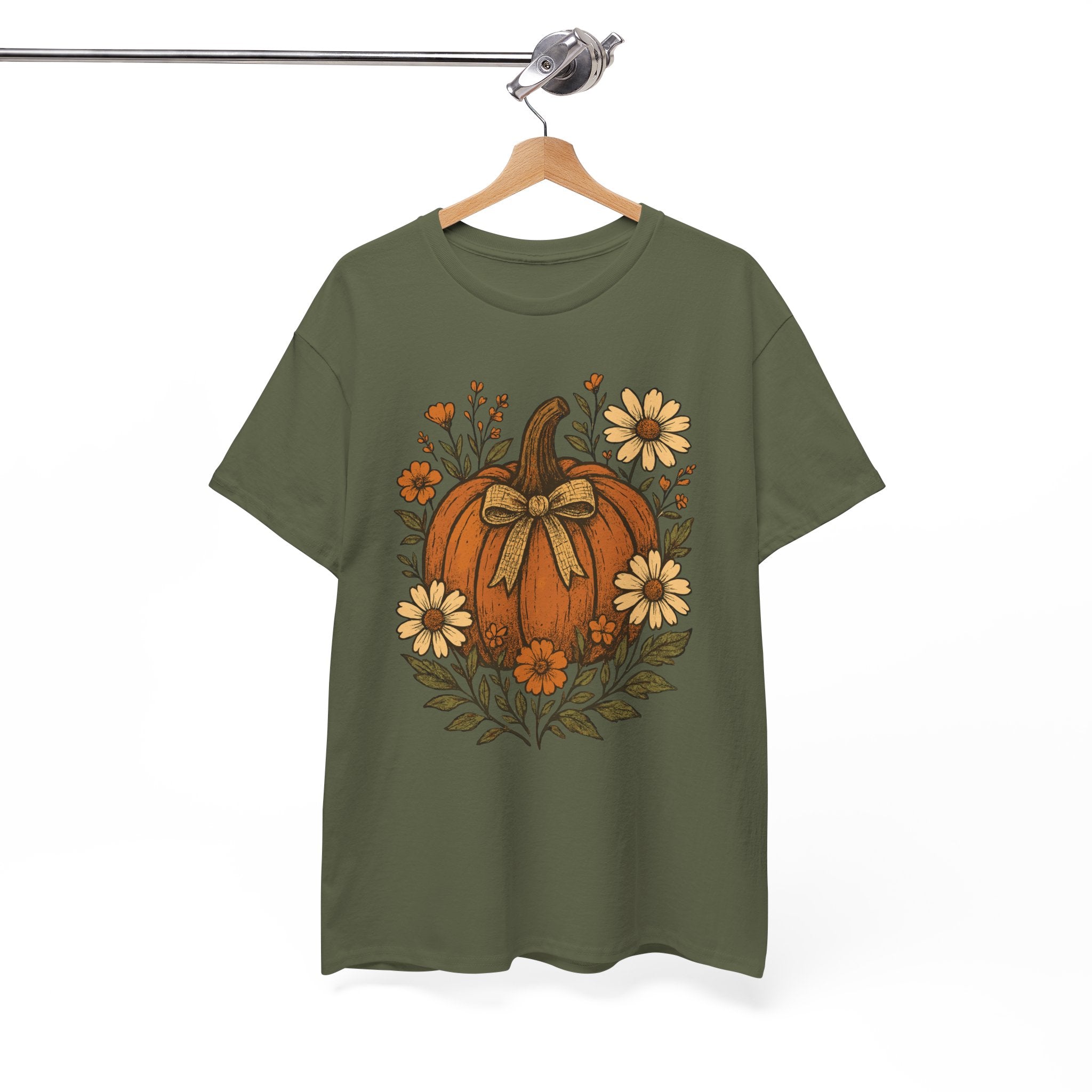 Pumpkin Daisy Unisex Cotton Tee