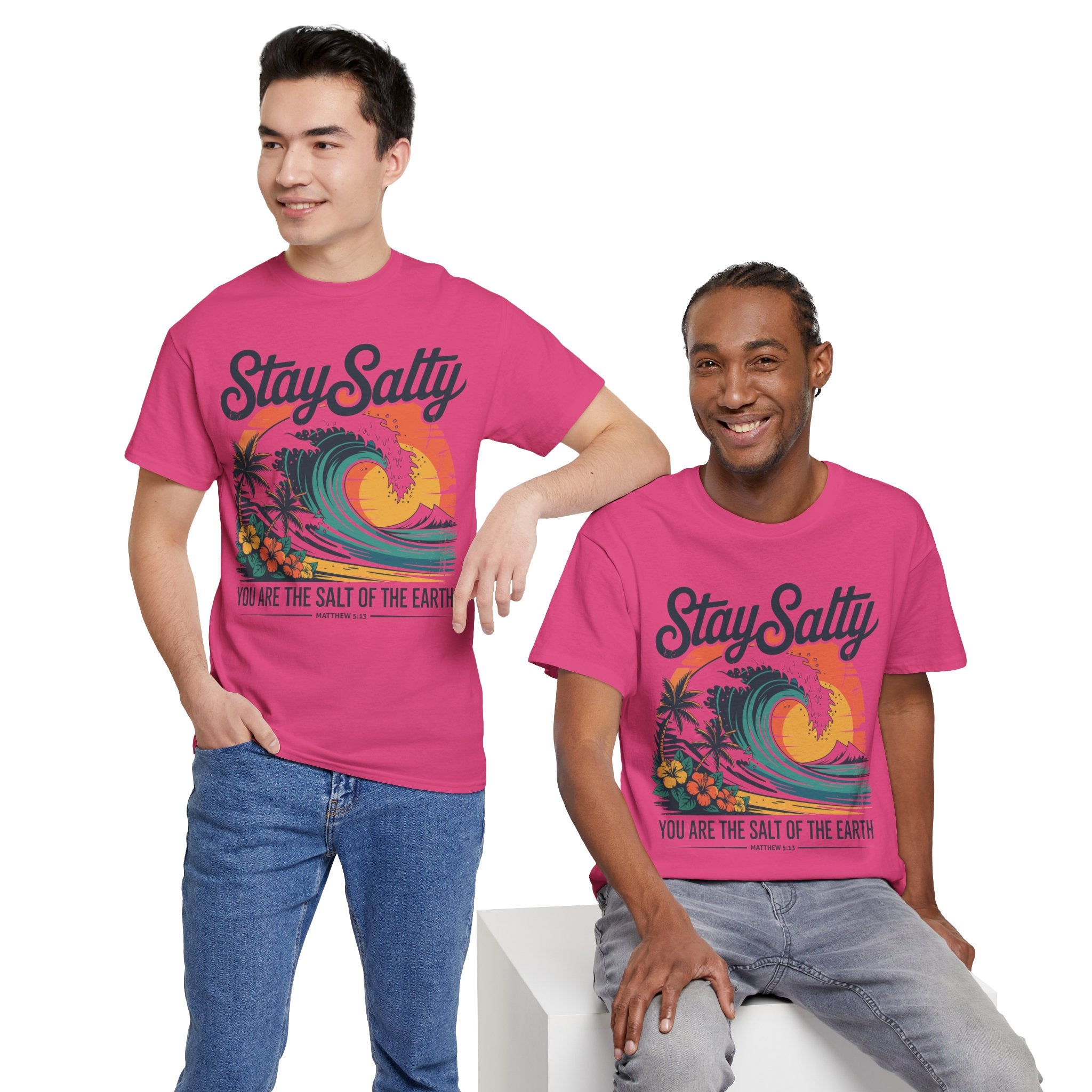 Stay Salty Beach Tee — "You are the salt of the earth (Matthew 5:13)"Unisex Cotton Tee