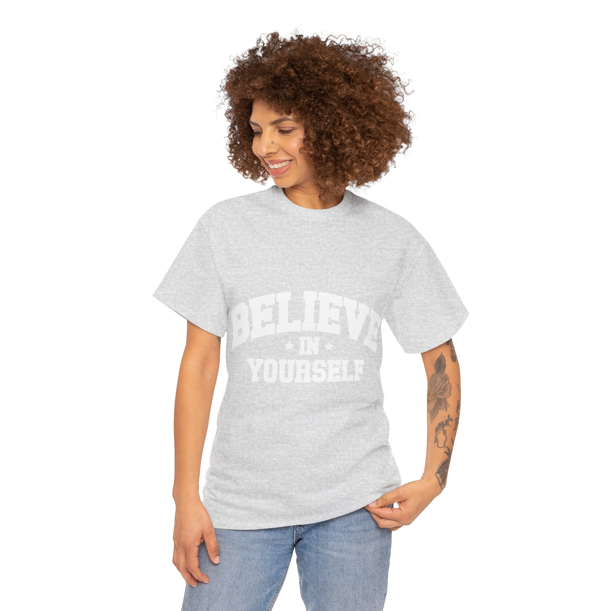 Believe in Yourself Varsity Unisex Cotton Tee