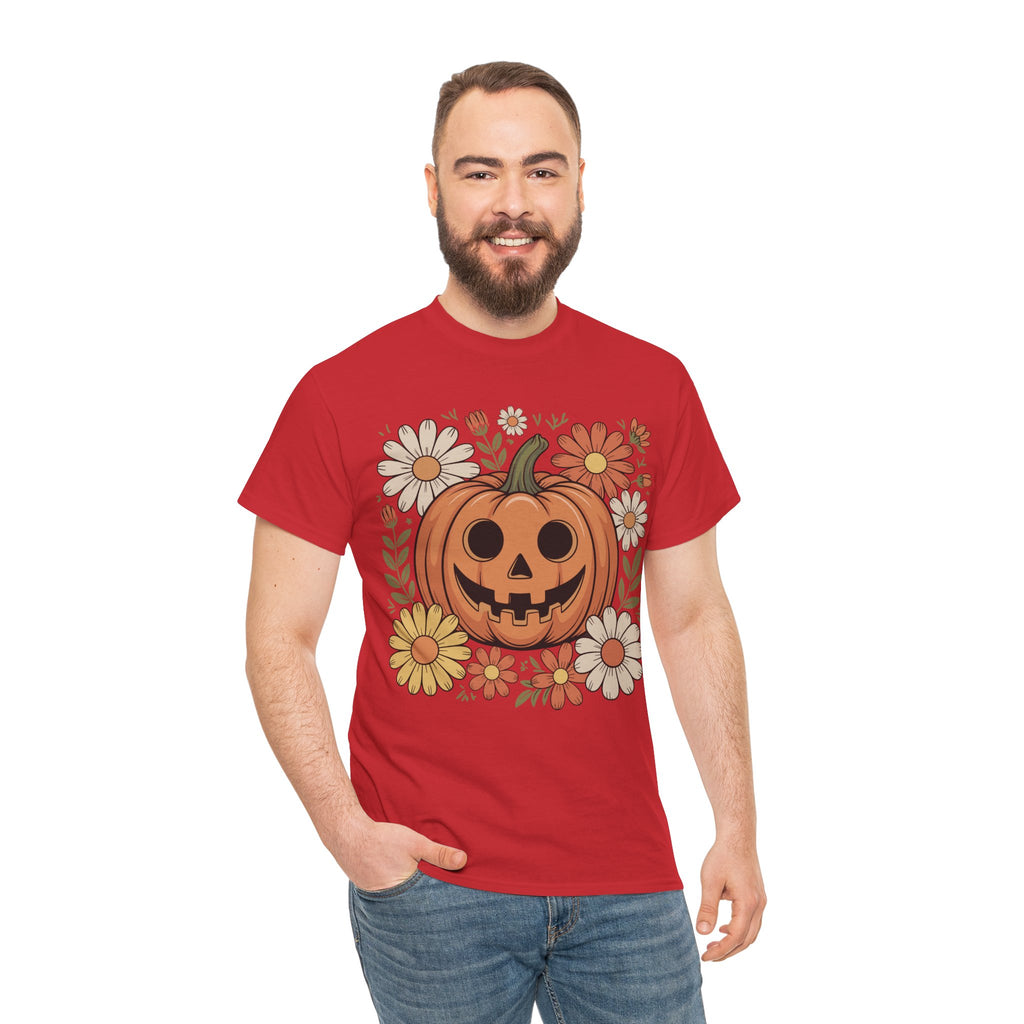Halloween Pumpkin Unisex Cotton Tee