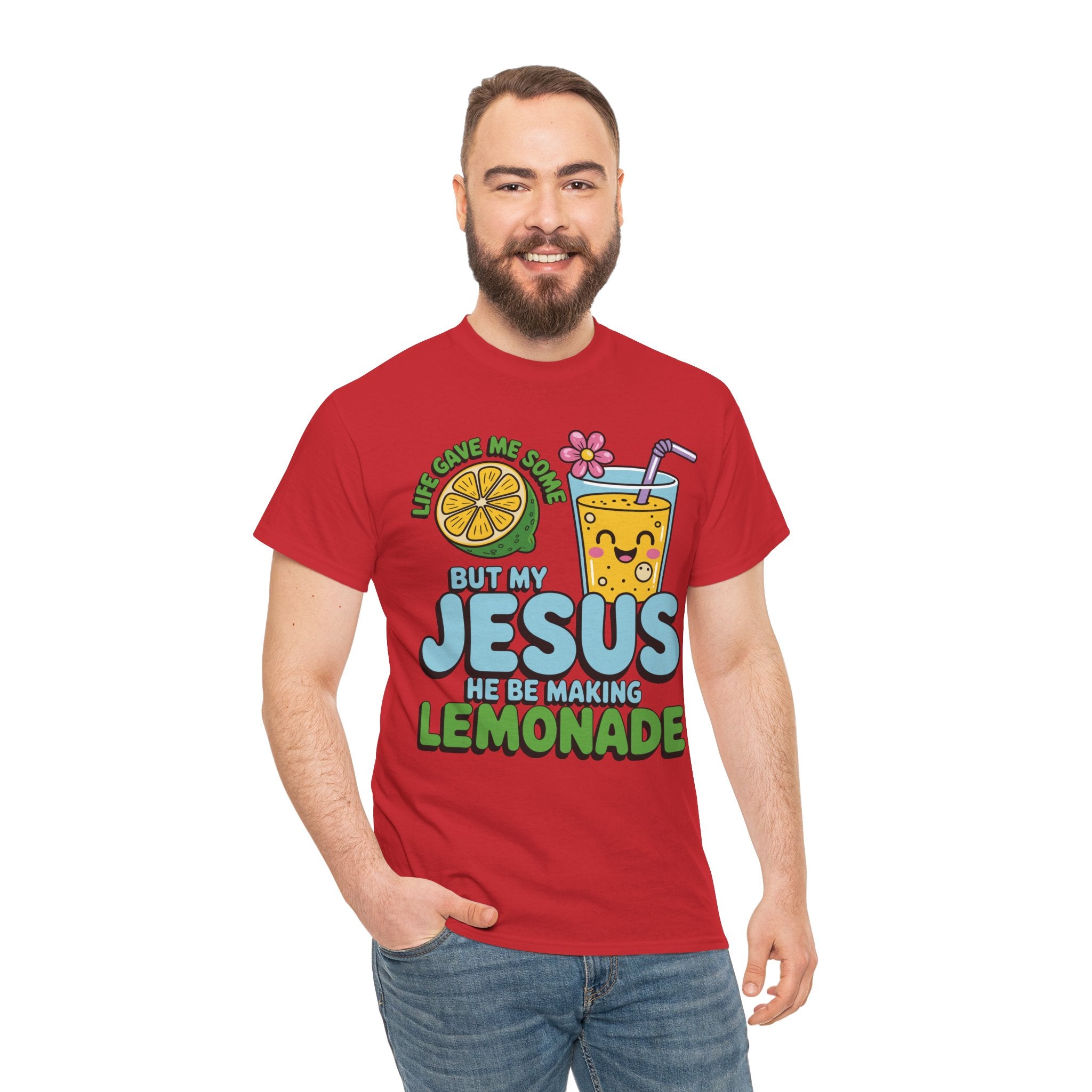 Christian Lemonade T‑Shirt — "Life Gave Me Some Lemons, My Jesus Makes Lemonade"Unisex Cotton Tee